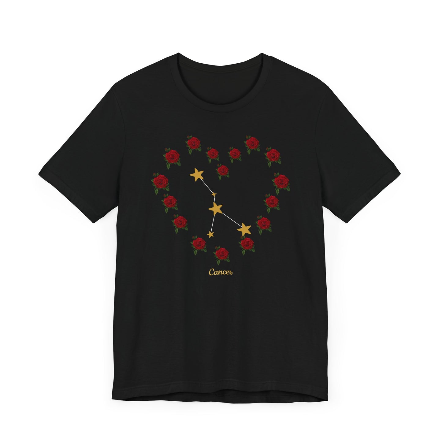 Cancer Rose T-Shirt | Fun Cancer T-Shirt | Zodiac T-Shirt | Zodiac Sign Shirt | Astrology | Star Sign | Unisex Jersey Short Sleeve Tee