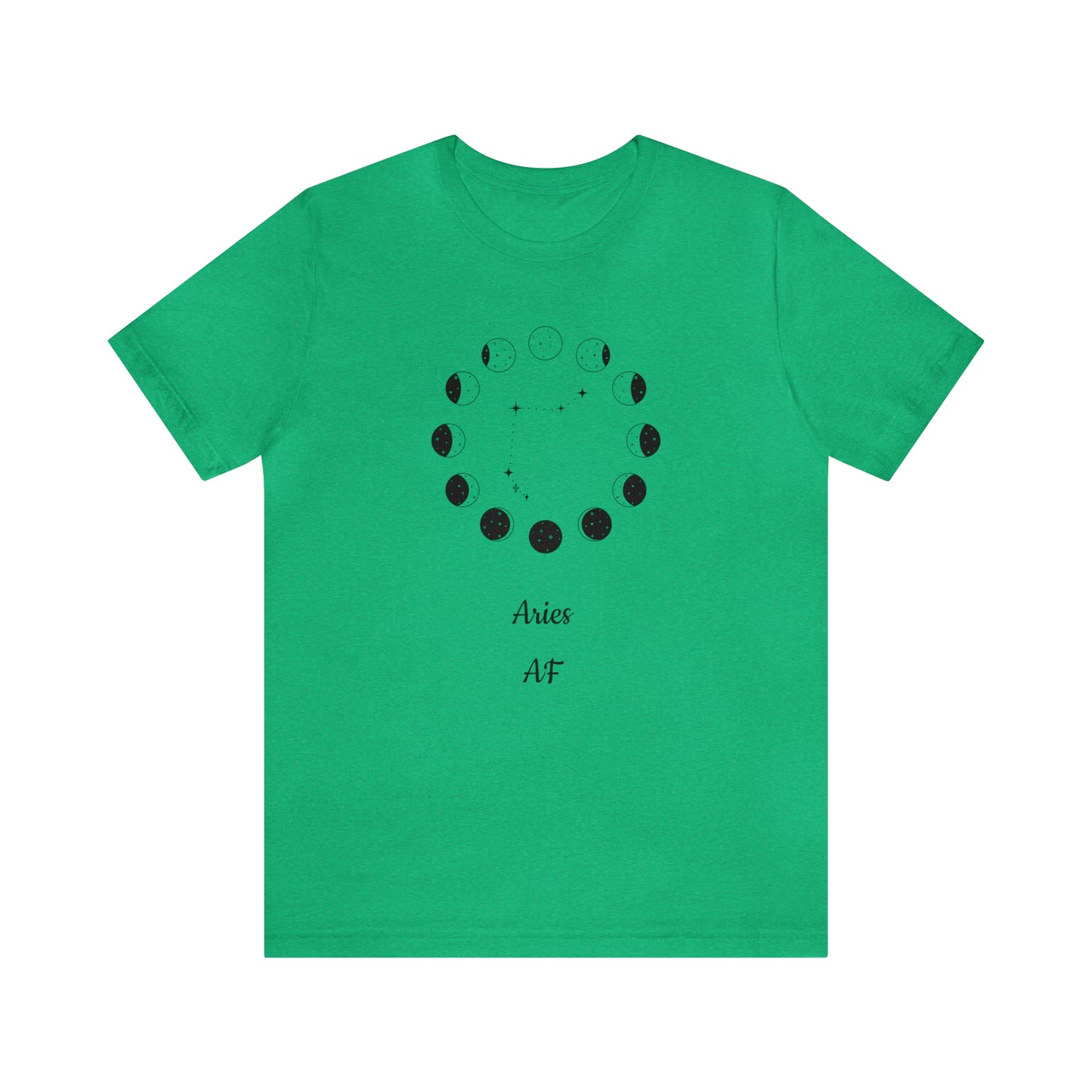 Aries Moon Cycle AF T-Shirt | Fun Aries T-Shirt | Zodiac T-Shirt | Zodiac Sign Shirt | Astrology | Star Sign | Unisex Jersey Short Sleeve Tee