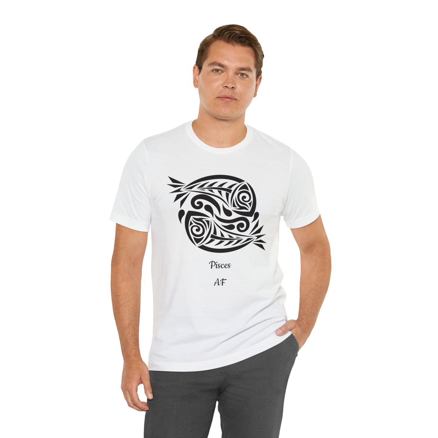 Pisces AF T-Shirt | Fun Pisces T-Shirt | Zodiac T-Shirt | Zodiac Sign Shirt | Astrology | Star Sign | Unisex Jersey Short Sleeve Tee