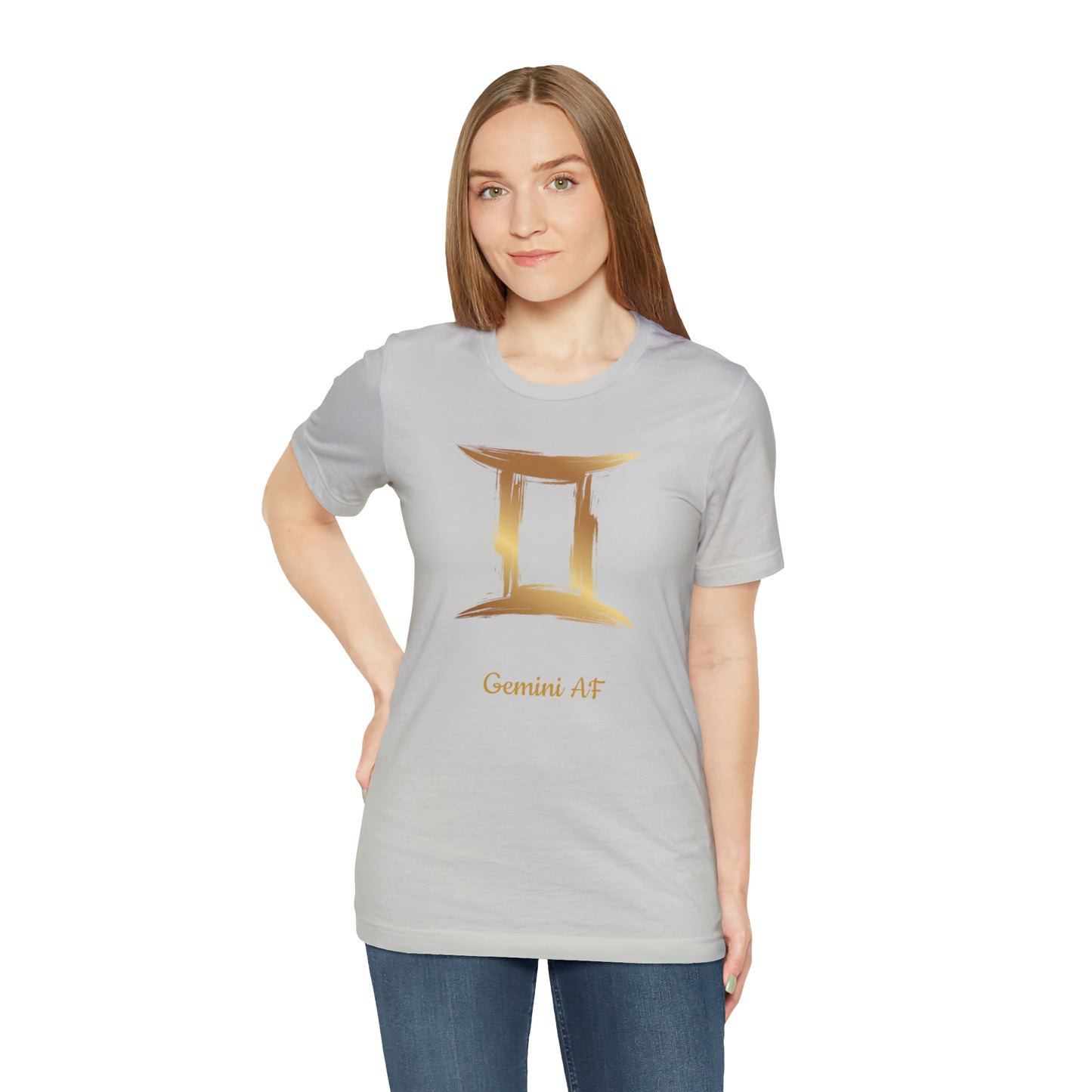 Gemini Symbol AF T-Shirt | Fun Gemini T-Shirt | Zodiac T-Shirt | Zodiac Sign Shirt | Astrology | Star Sign | Unisex Jersey Short Sleeve Tee