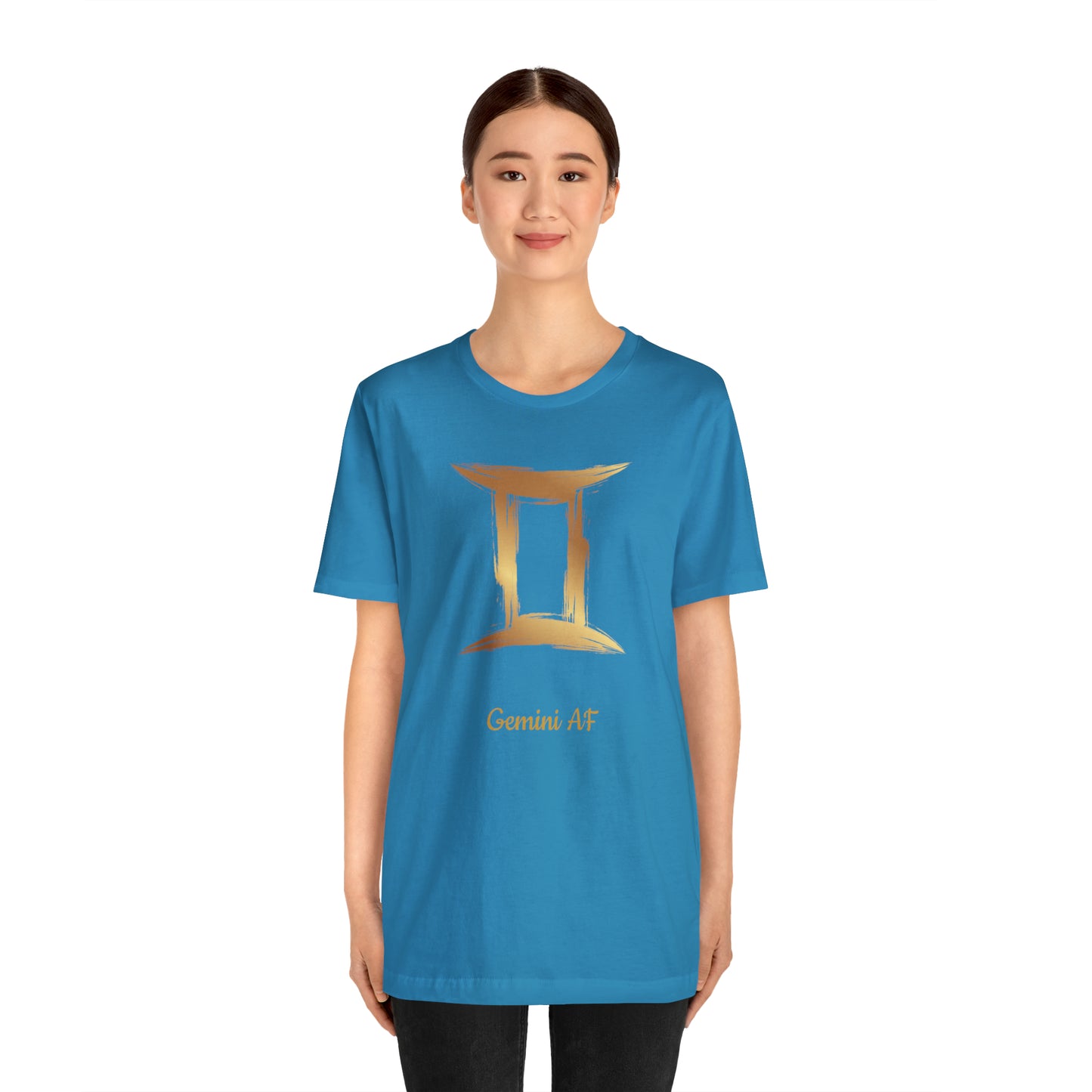 Gemini Symbol AF T-Shirt | Fun Gemini T-Shirt | Zodiac T-Shirt | Zodiac Sign Shirt | Astrology | Star Sign | Unisex Jersey Short Sleeve Tee