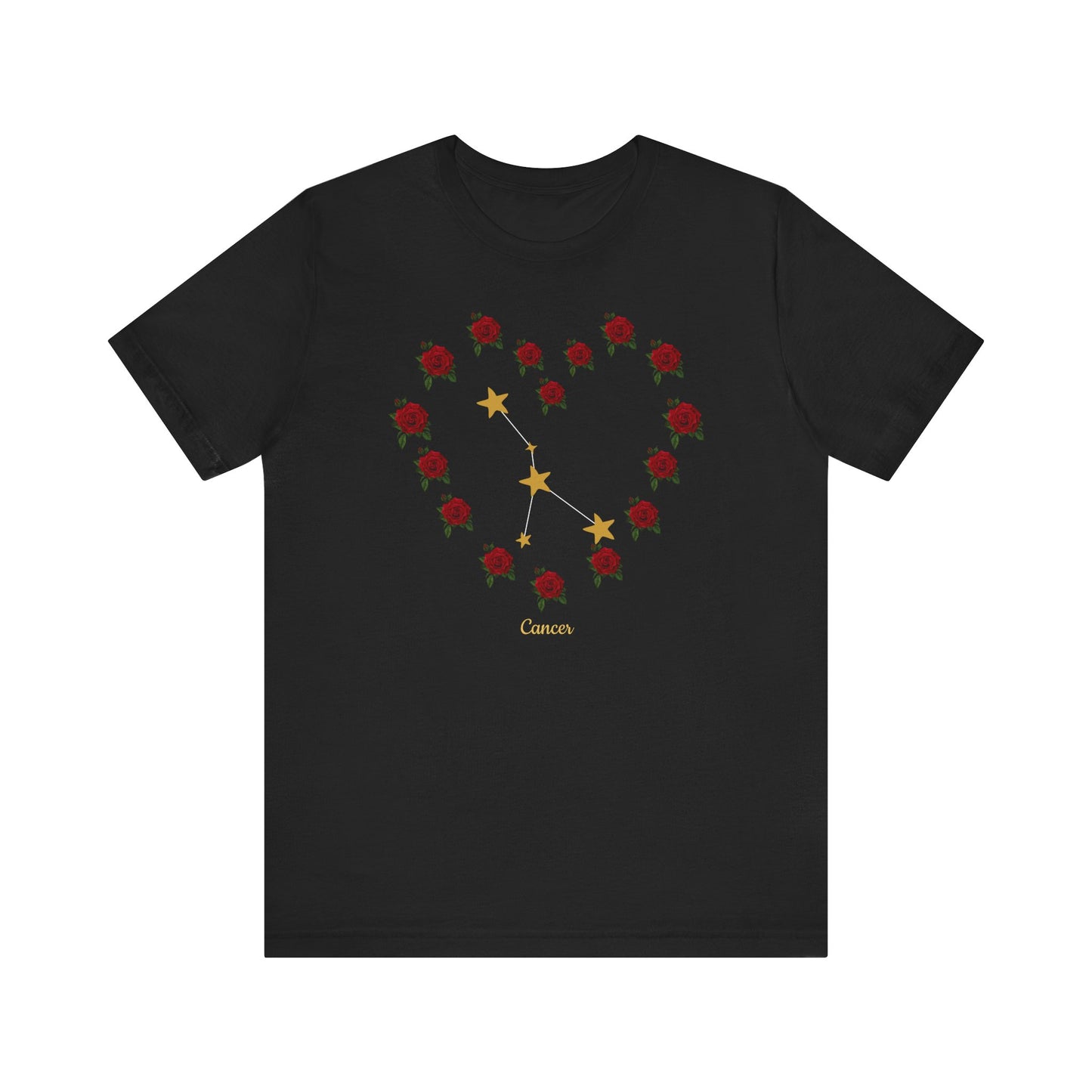 Cancer Rose T-Shirt | Fun Cancer T-Shirt | Zodiac T-Shirt | Zodiac Sign Shirt | Astrology | Star Sign | Unisex Jersey Short Sleeve Tee