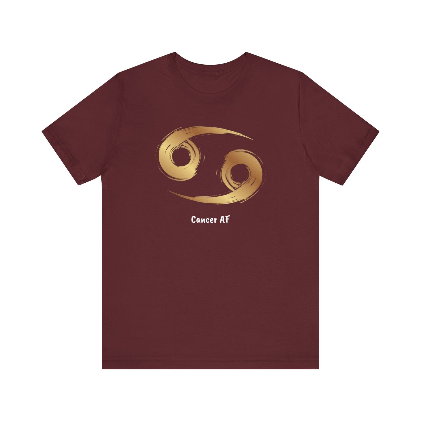 Cancer AF Symbol T-Shirt | Fun Cancer T-Shirt | Zodiac T-Shirt | Zodiac Sign Shirt | Astrology | Star Sign | Unisex Jersey Short Sleeve Tee