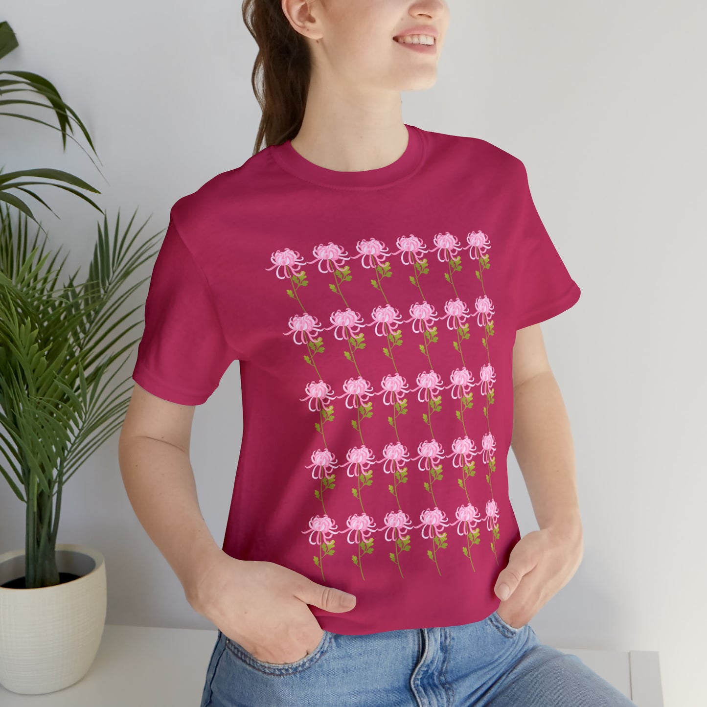 Scorpio Small Flower Pattern T-Shirt | Fun Scorpio T-Shirt | Zodiac T-Shirt | Zodiac Sign Shirt | Astrology | Star Sign | Unisex Jersey Short Sleeve Tee