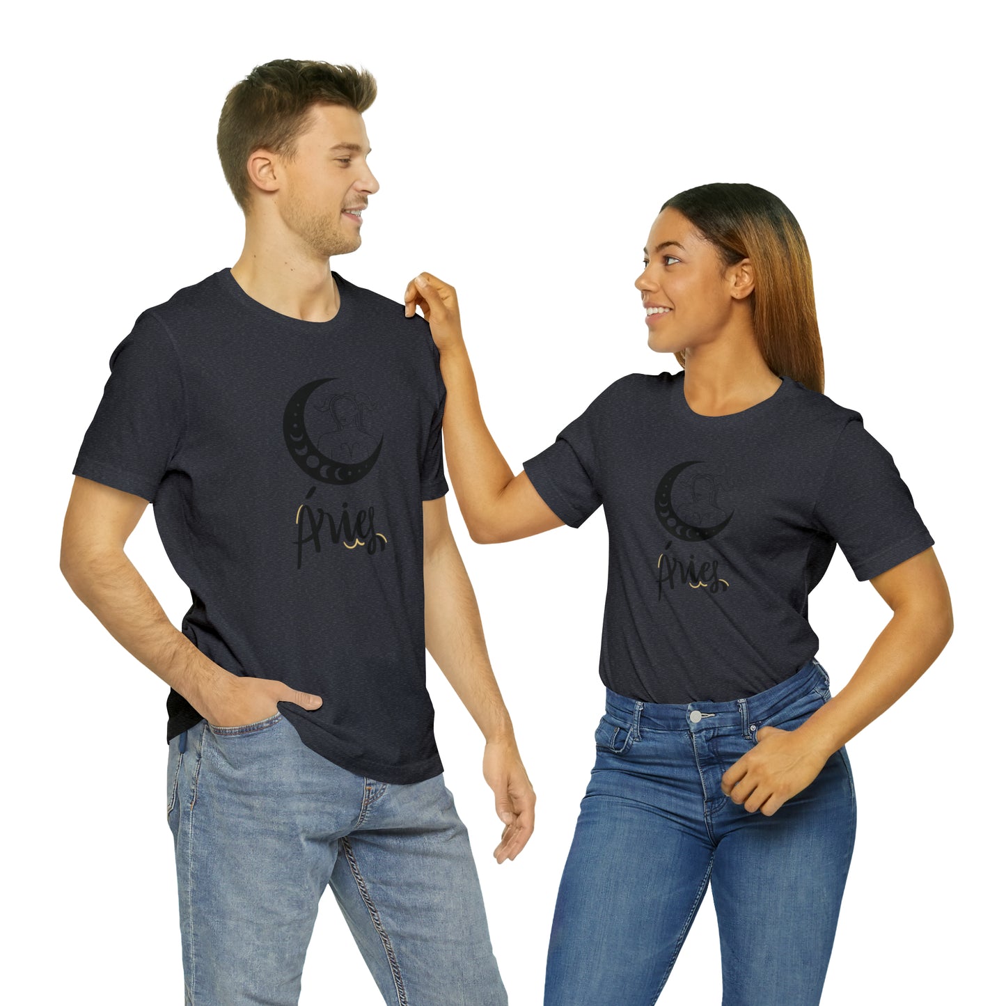 Aries Moon Goddess AF T-Shirt | Fun Aries T-Shirt | Zodiac T-Shirt | Zodiac Sign Shirt | Astrology | Star Sign | Unisex Jersey Short Sleeve Tee