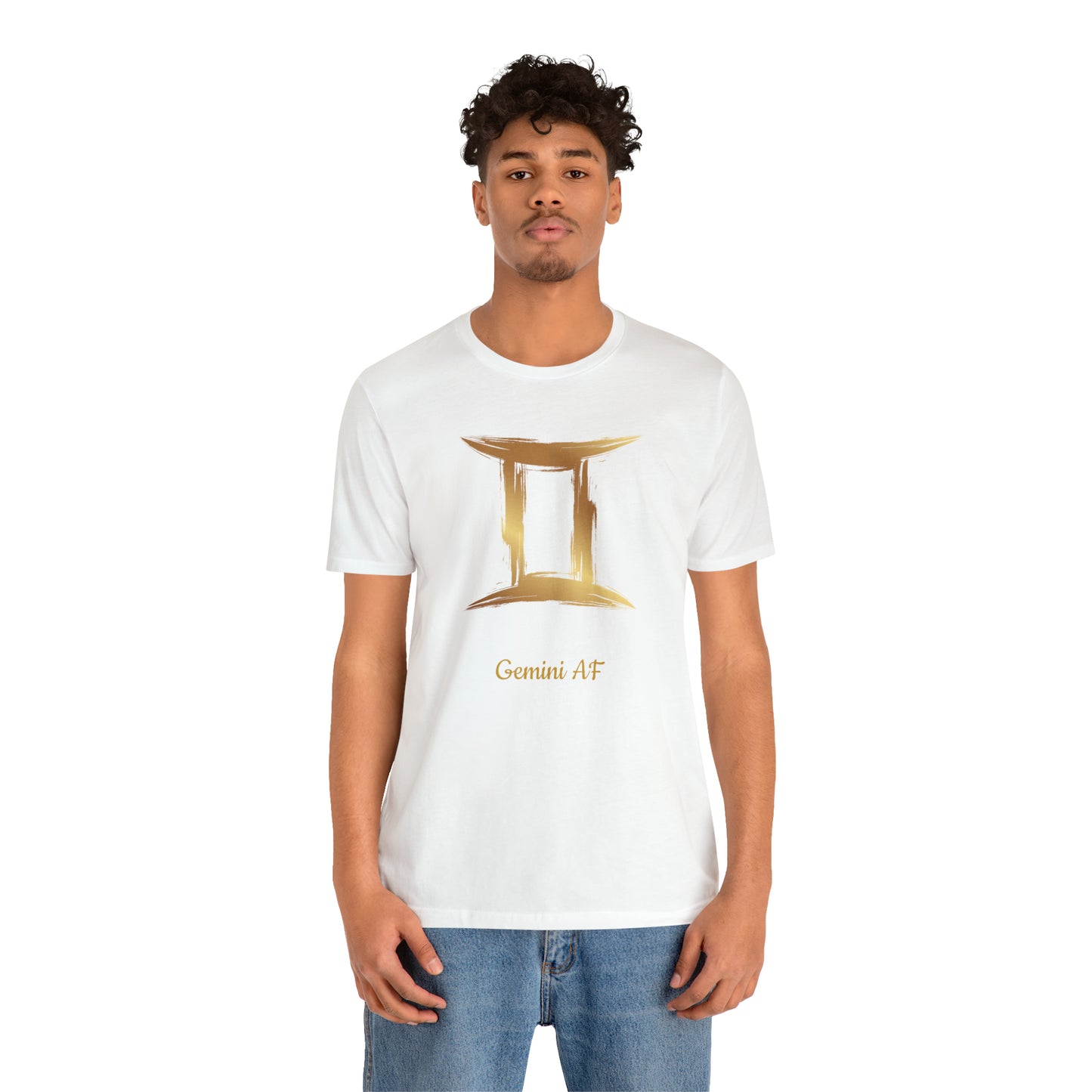 Gemini Symbol AF T-Shirt | Fun Gemini T-Shirt | Zodiac T-Shirt | Zodiac Sign Shirt | Astrology | Star Sign | Unisex Jersey Short Sleeve Tee