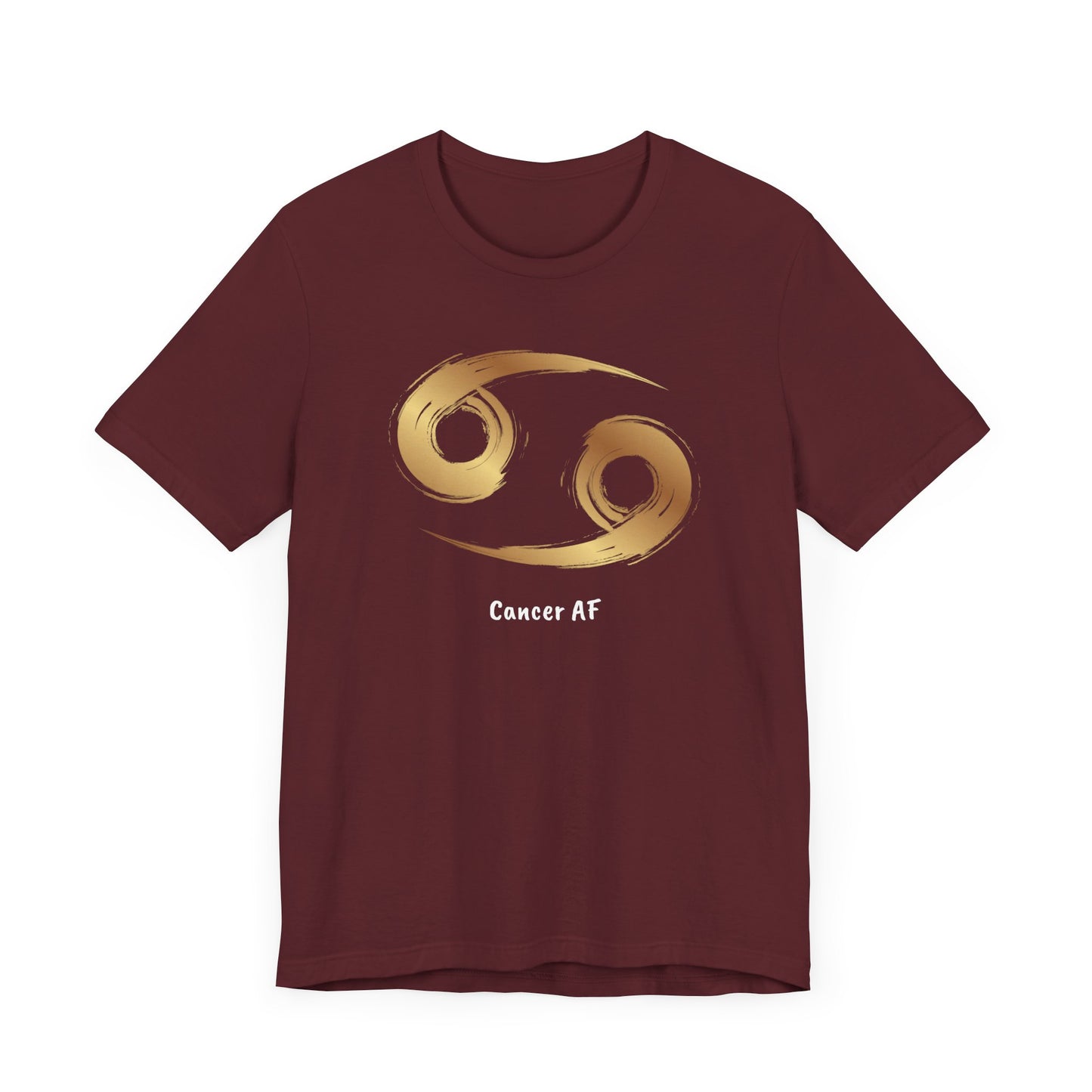 Cancer AF Symbol T-Shirt | Fun Cancer T-Shirt | Zodiac T-Shirt | Zodiac Sign Shirt | Astrology | Star Sign | Unisex Jersey Short Sleeve Tee