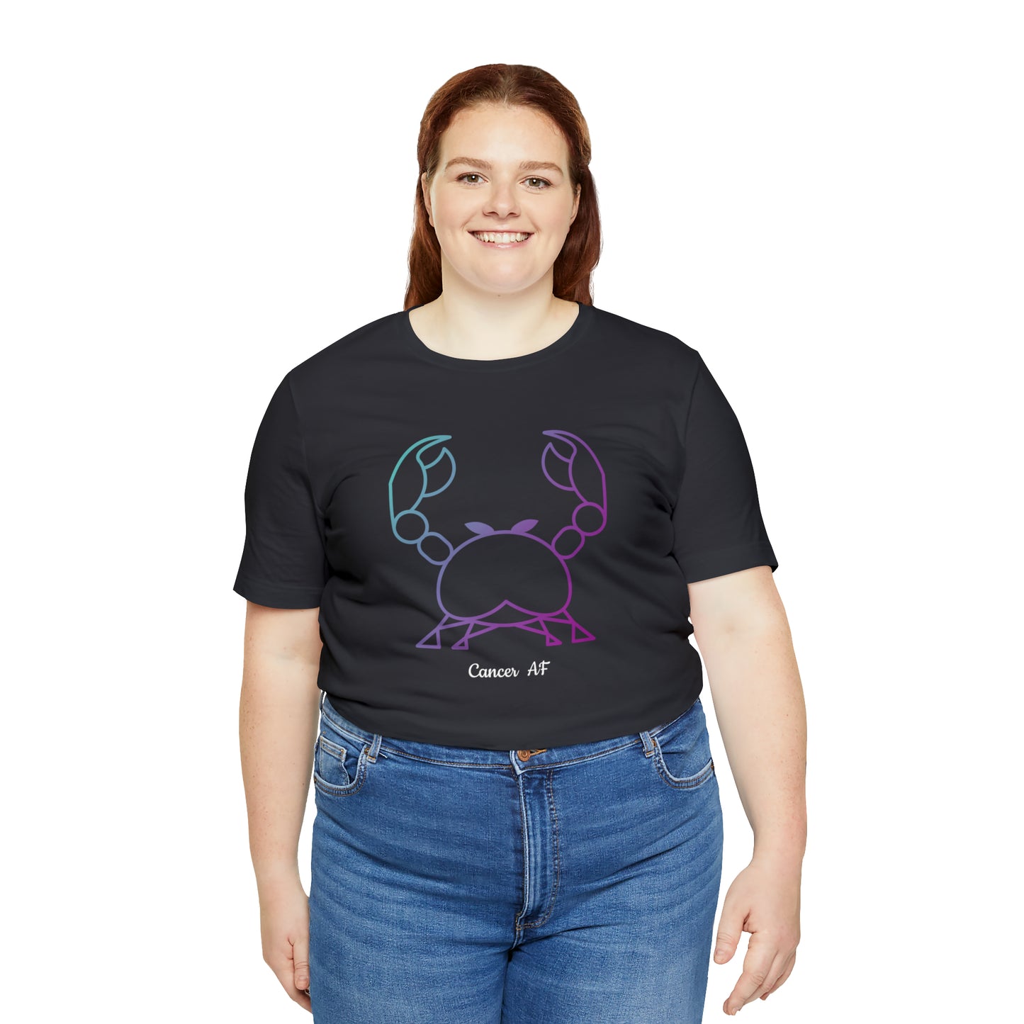 Cancer AF T-Shirt | Fun Cancer Crab T-Shirt | Zodiac T-Shirt | Zodiac Sign Shirt | Astrology | Star Sign | Unisex Jersey Short Sleeve Tee