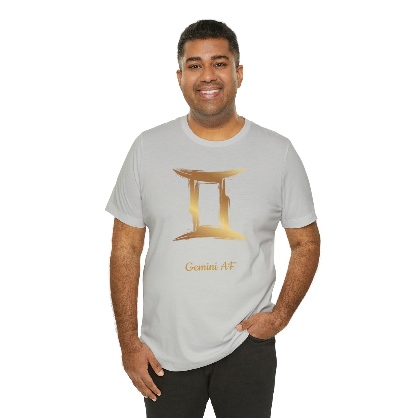 Gemini Symbol AF T-Shirt | Fun Gemini T-Shirt | Zodiac T-Shirt | Zodiac Sign Shirt | Astrology | Star Sign | Unisex Jersey Short Sleeve Tee