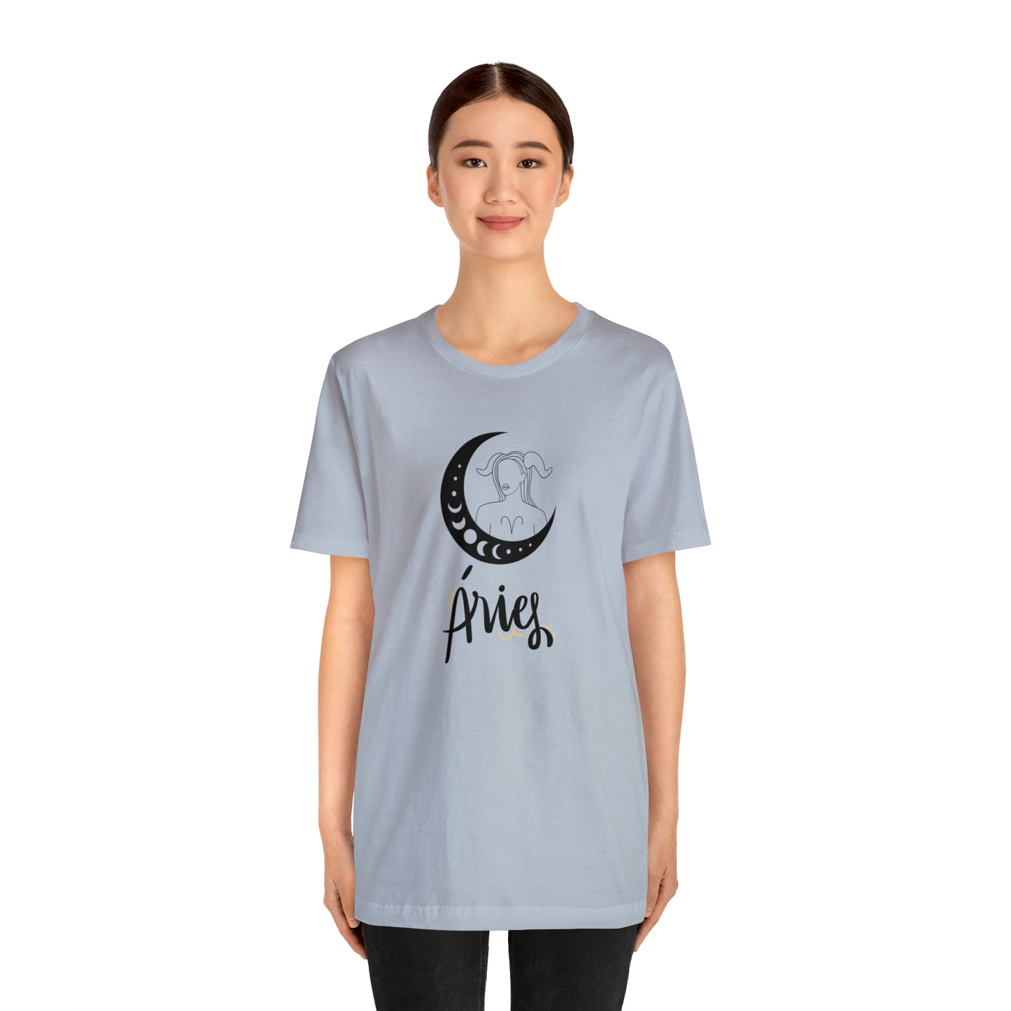 Aries Moon Goddess AF T-Shirt | Fun Aries T-Shirt | Zodiac T-Shirt | Zodiac Sign Shirt | Astrology | Star Sign | Unisex Jersey Short Sleeve Tee