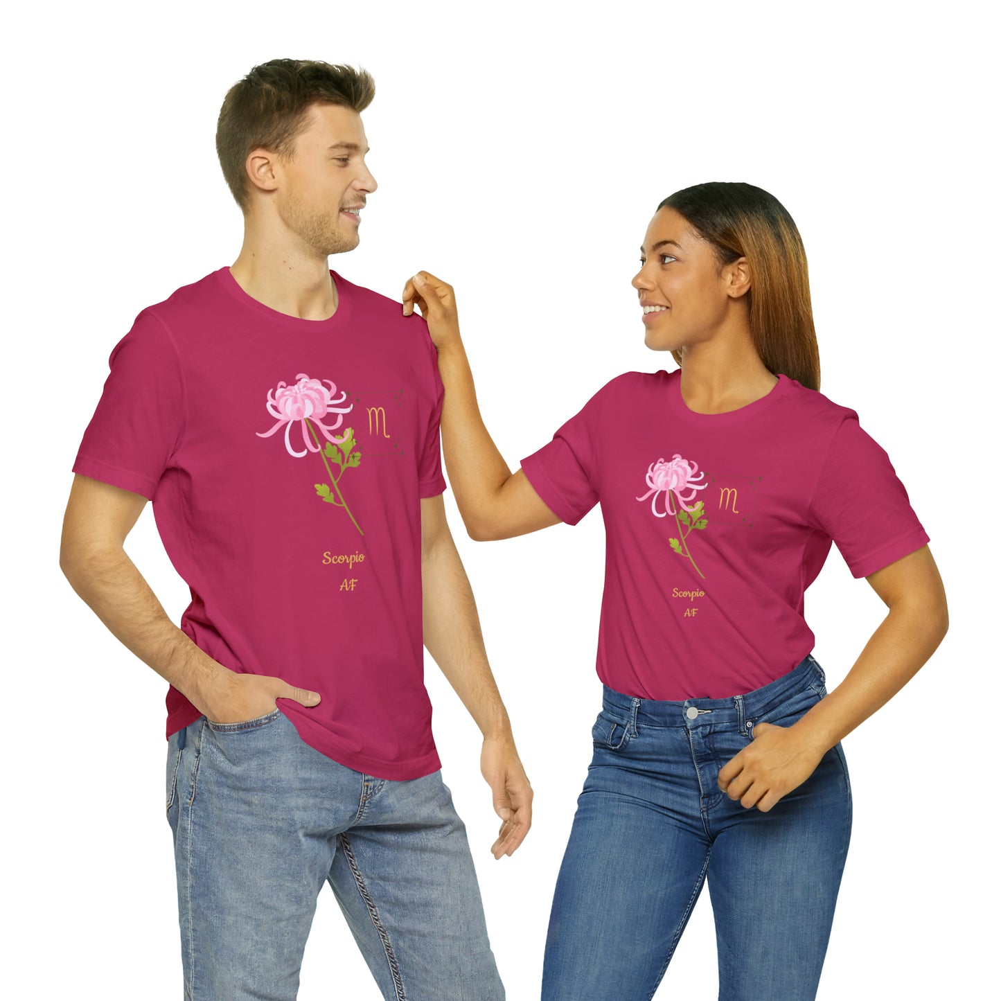 Scorpio Symbol & SignT-Shirt | Fun Scorpio T-Shirt | Zodiac T-Shirt | Zodiac Sign Shirt | Astrology | Star Sign | Unisex Jersey Short Sleeve Tee