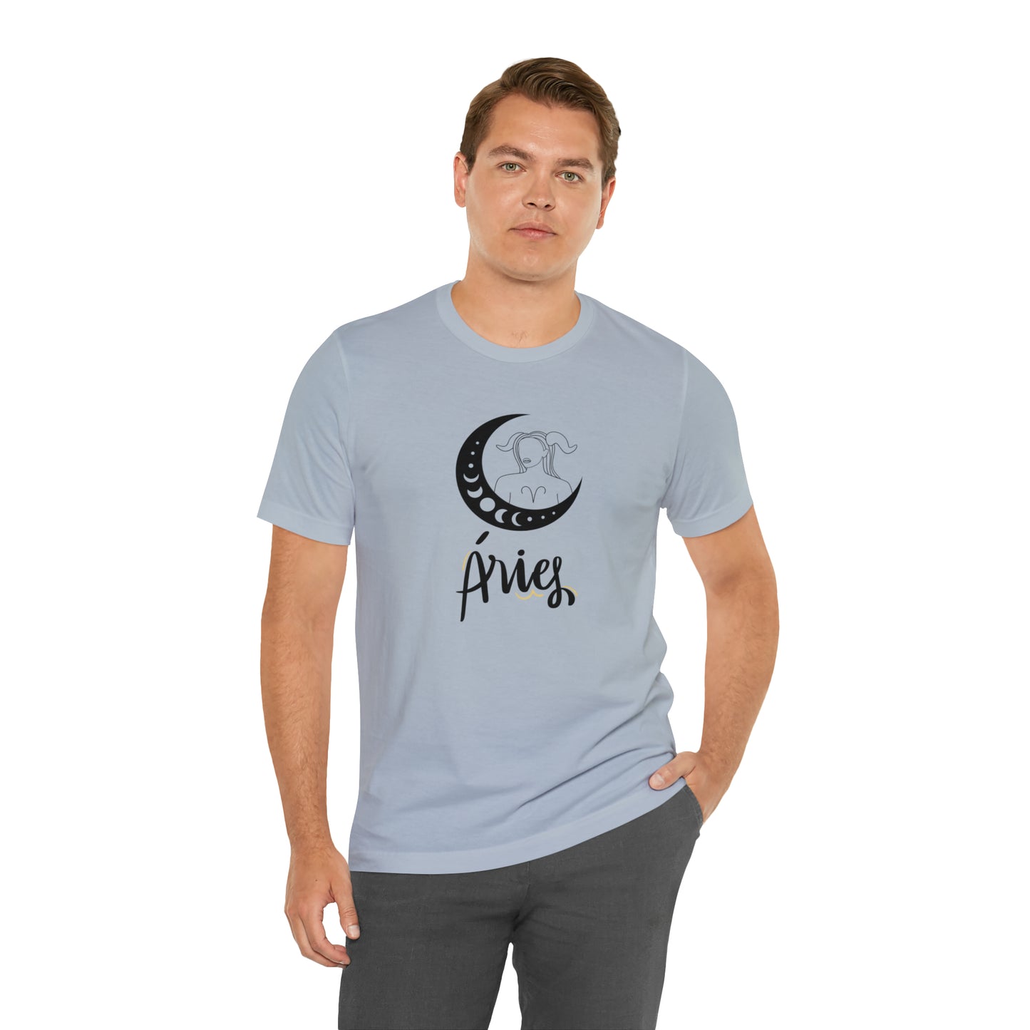 Aries Moon Goddess AF T-Shirt | Fun Aries T-Shirt | Zodiac T-Shirt | Zodiac Sign Shirt | Astrology | Star Sign | Unisex Jersey Short Sleeve Tee
