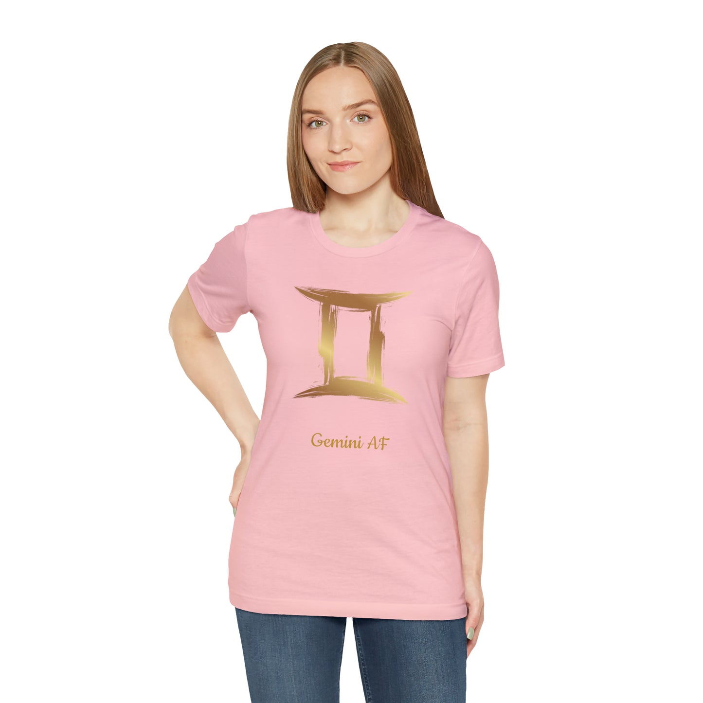 Gemini Symbol AF T-Shirt | Fun Gemini T-Shirt | Zodiac T-Shirt | Zodiac Sign Shirt | Astrology | Star Sign | Unisex Jersey Short Sleeve Tee