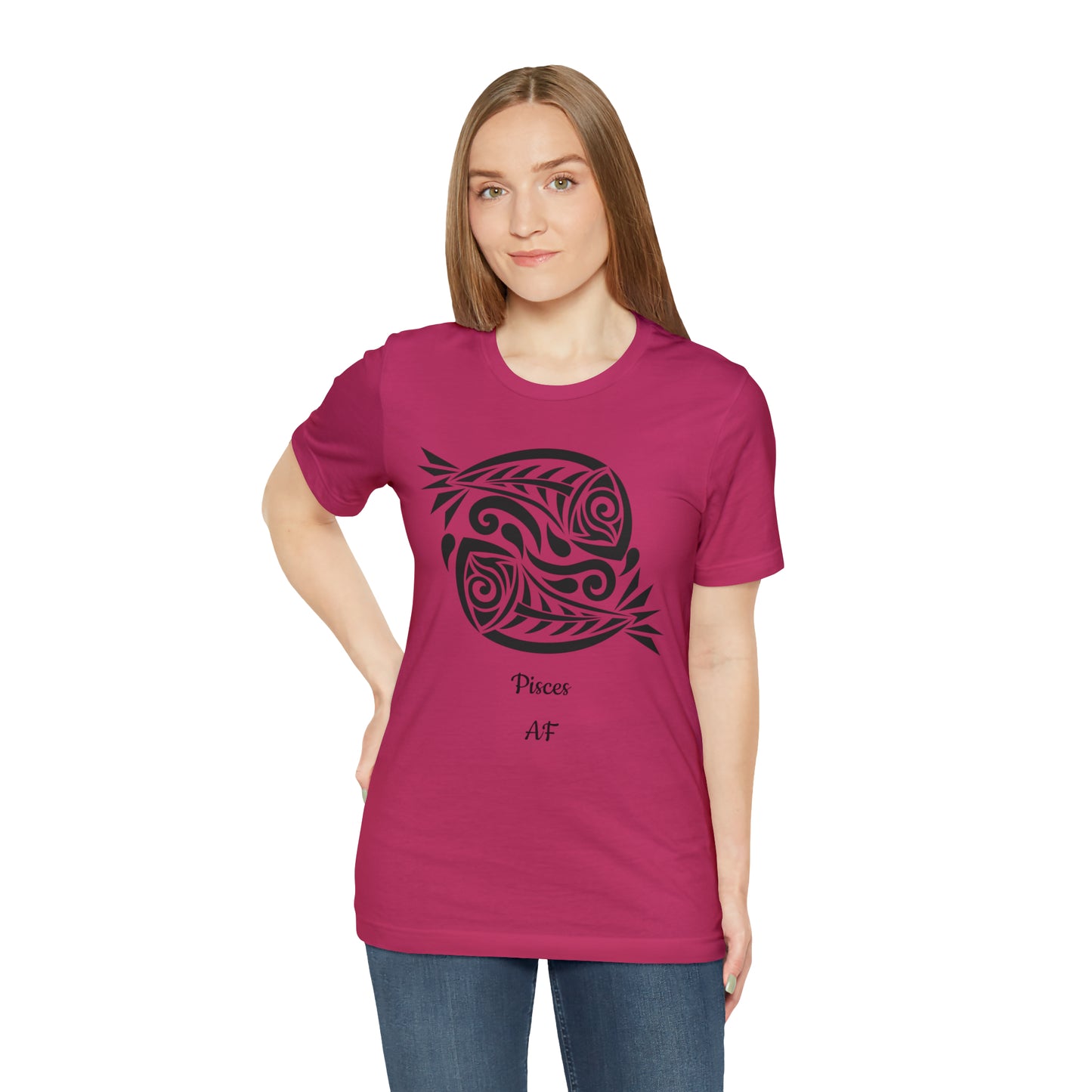 Pisces AF T-Shirt | Fun Pisces T-Shirt | Zodiac T-Shirt | Zodiac Sign Shirt | Astrology | Star Sign | Unisex Jersey Short Sleeve Tee