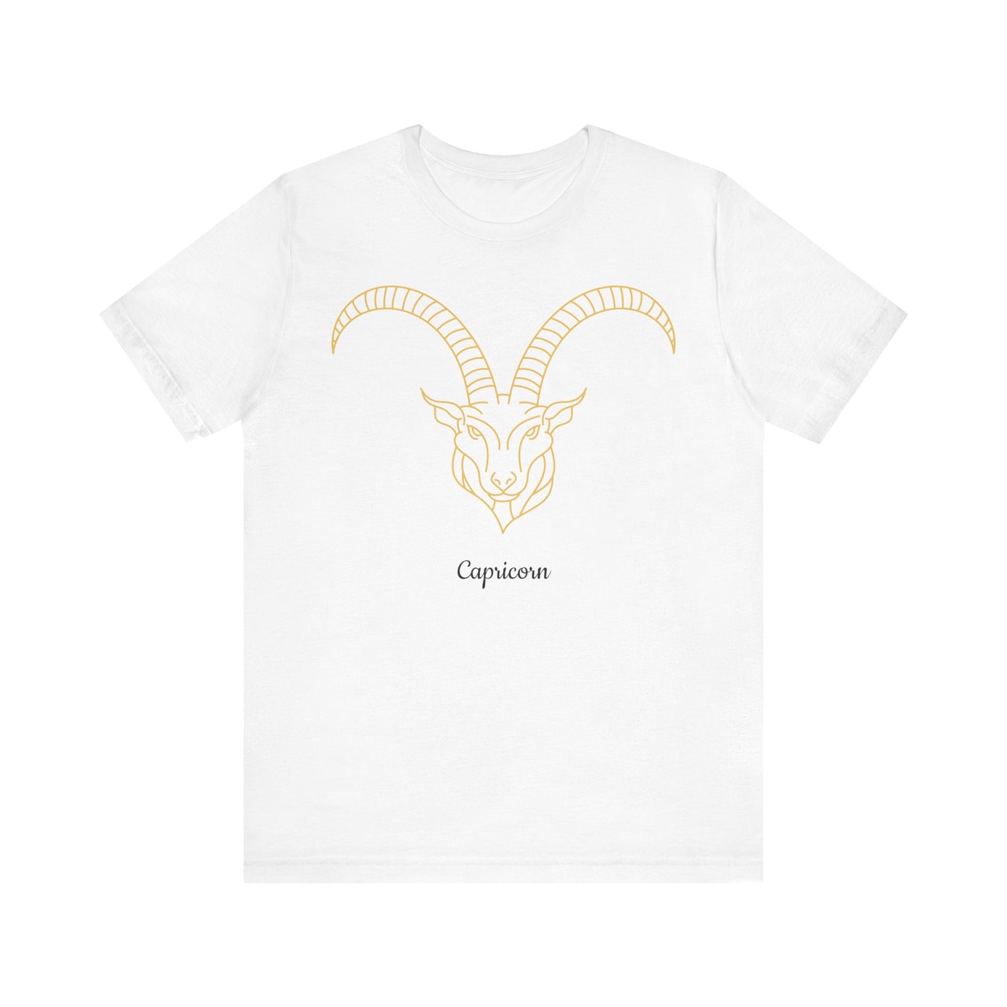 Capricorn Ram T-Shirt Black on White | Fun Capricorn T-Shirt | Zodiac T-Shirt | Zodiac Sign Shirt | Astrology | Star Sign | Unisex Jersey Short Sleeve Tee