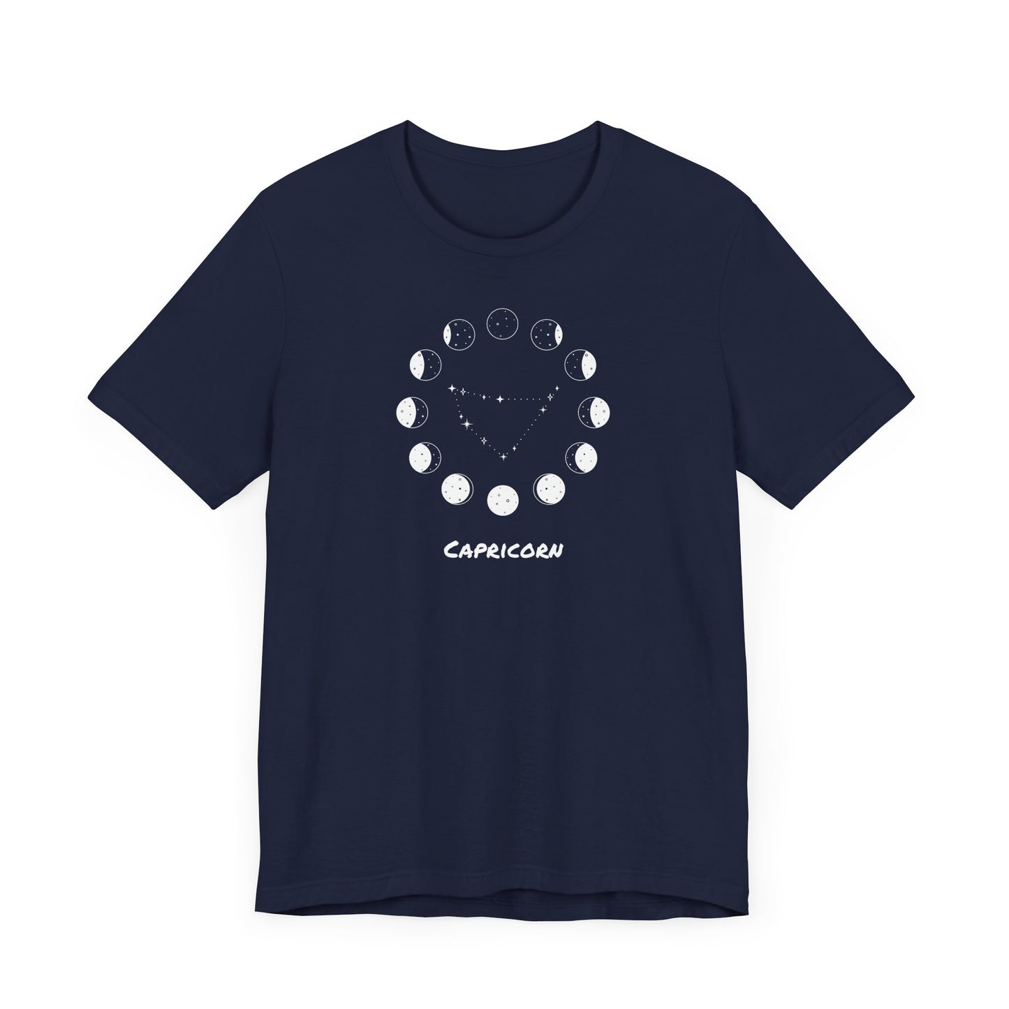 Capricorn Moon Phase T-Shirt | Fun Capricorn T-Shirt | Zodiac T-Shirt | Zodiac Sign Shirt | Astrology | Star Sign | Unisex Jersey Short Sleeve Tee