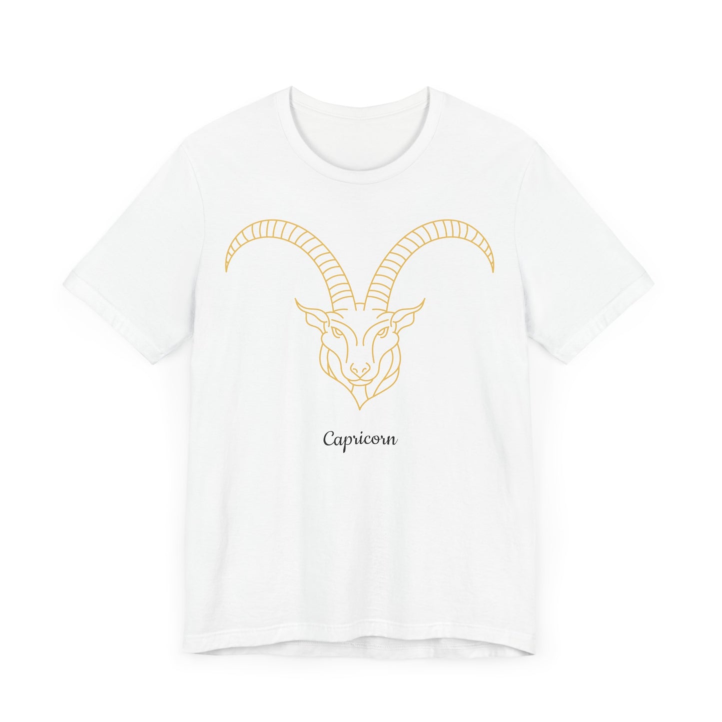 Capricorn Ram T-Shirt Black on White | Fun Capricorn T-Shirt | Zodiac T-Shirt | Zodiac Sign Shirt | Astrology | Star Sign | Unisex Jersey Short Sleeve Tee