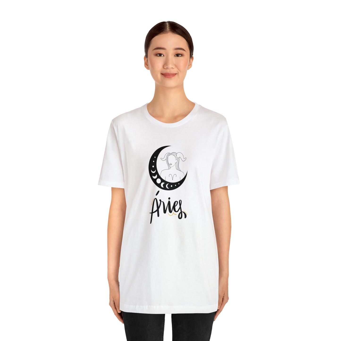 Aries Moon Goddess AF T-Shirt | Fun Aries T-Shirt | Zodiac T-Shirt | Zodiac Sign Shirt | Astrology | Star Sign | Unisex Jersey Short Sleeve Tee