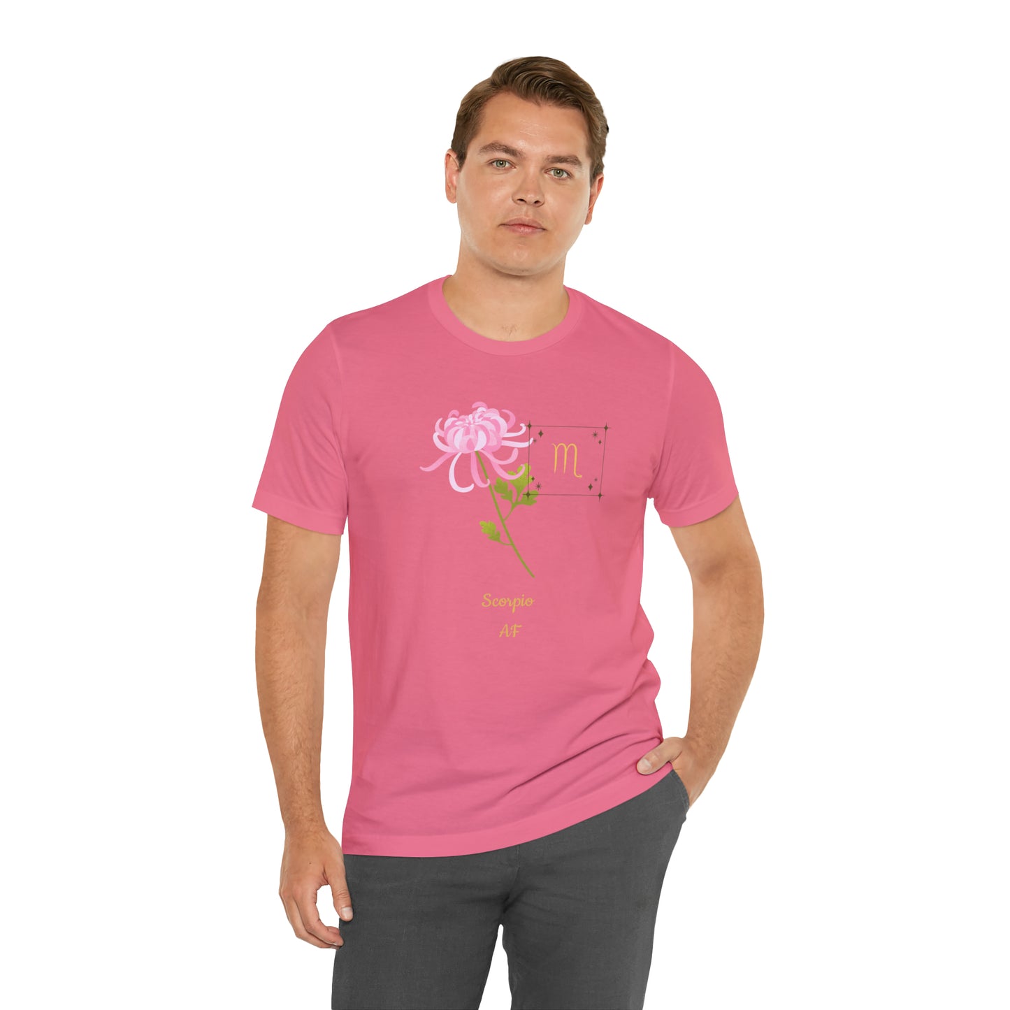 Scorpio Symbol & SignT-Shirt | Fun Scorpio T-Shirt | Zodiac T-Shirt | Zodiac Sign Shirt | Astrology | Star Sign | Unisex Jersey Short Sleeve Tee