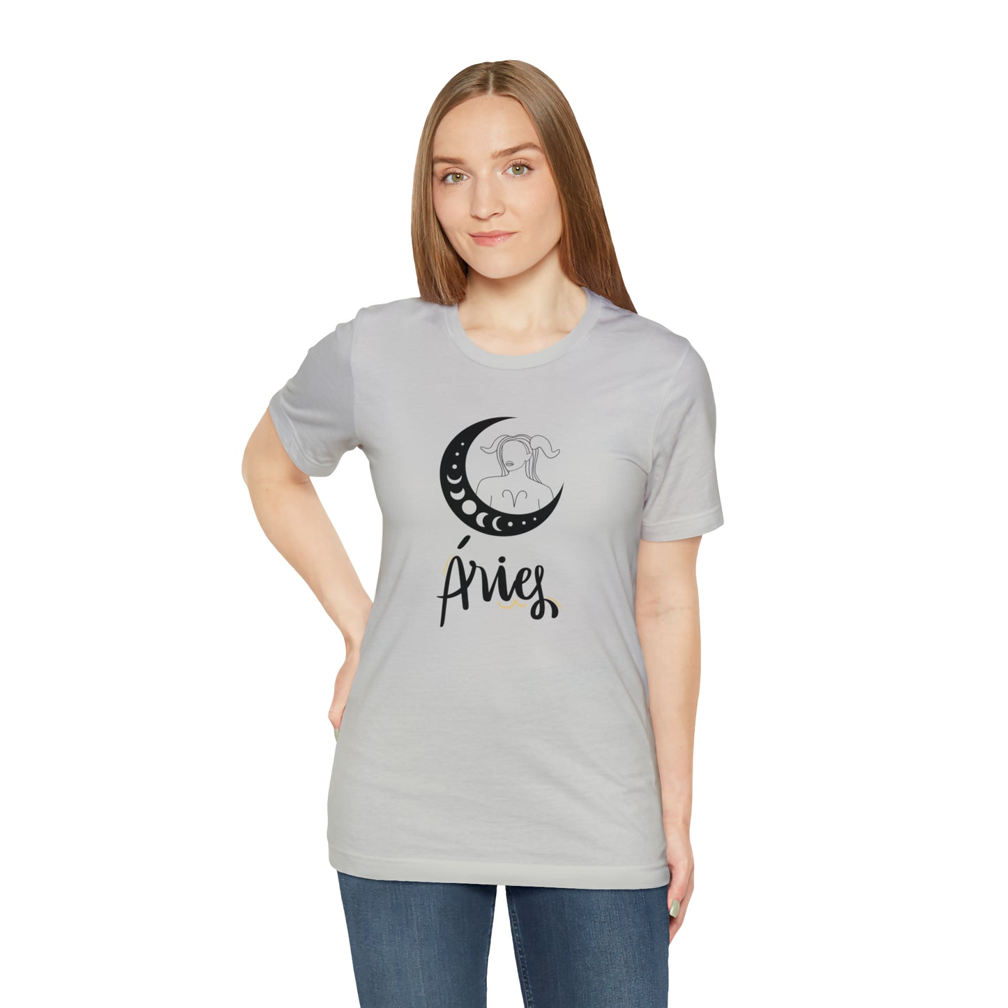 Aries Moon Goddess AF T-Shirt | Fun Aries T-Shirt | Zodiac T-Shirt | Zodiac Sign Shirt | Astrology | Star Sign | Unisex Jersey Short Sleeve Tee