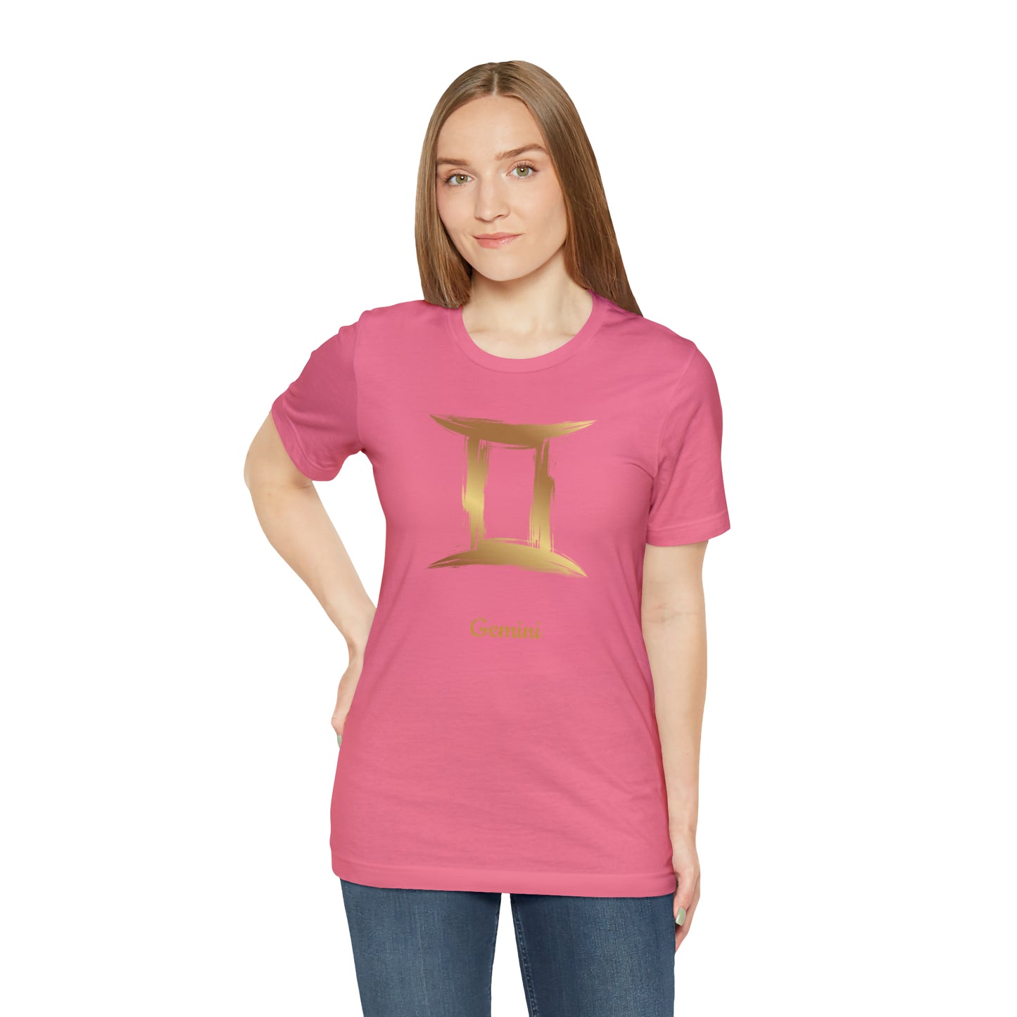 Gemini Symbol T-Shirt | Fun Gemini T-Shirt | Zodiac T-Shirt | Zodiac Sign Shirt | Astrology | Star Sign | Unisex Jersey Short Sleeve Tee