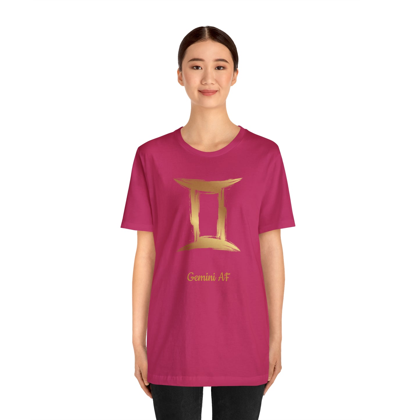 Gemini Symbol AF T-Shirt | Fun Gemini T-Shirt | Zodiac T-Shirt | Zodiac Sign Shirt | Astrology | Star Sign | Unisex Jersey Short Sleeve Tee