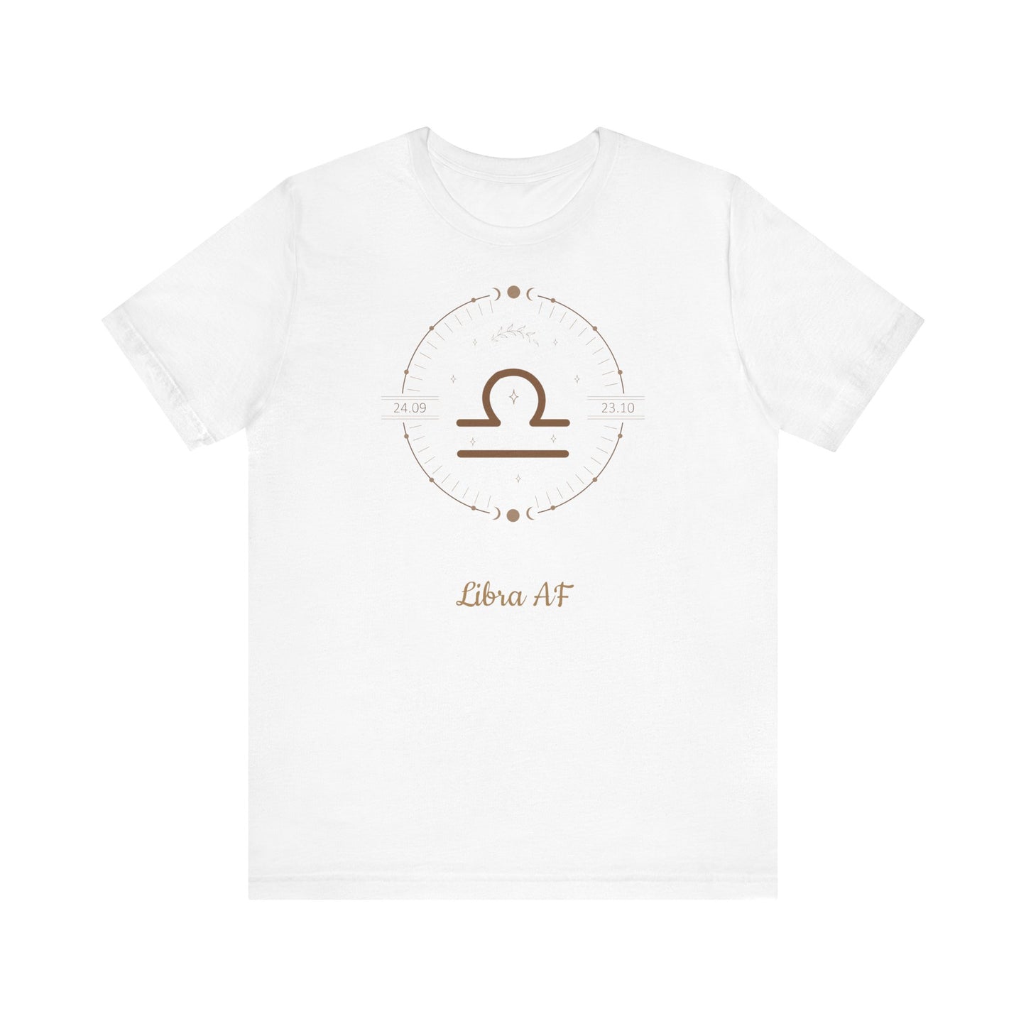 Libra AF Symbol T-Shirt | Fun Libra T-Shirt | Zodiac T-Shirt | Zodiac Sign Shirt | Astrology | Star Sign | Unisex Jersey Short Sleeve Tee