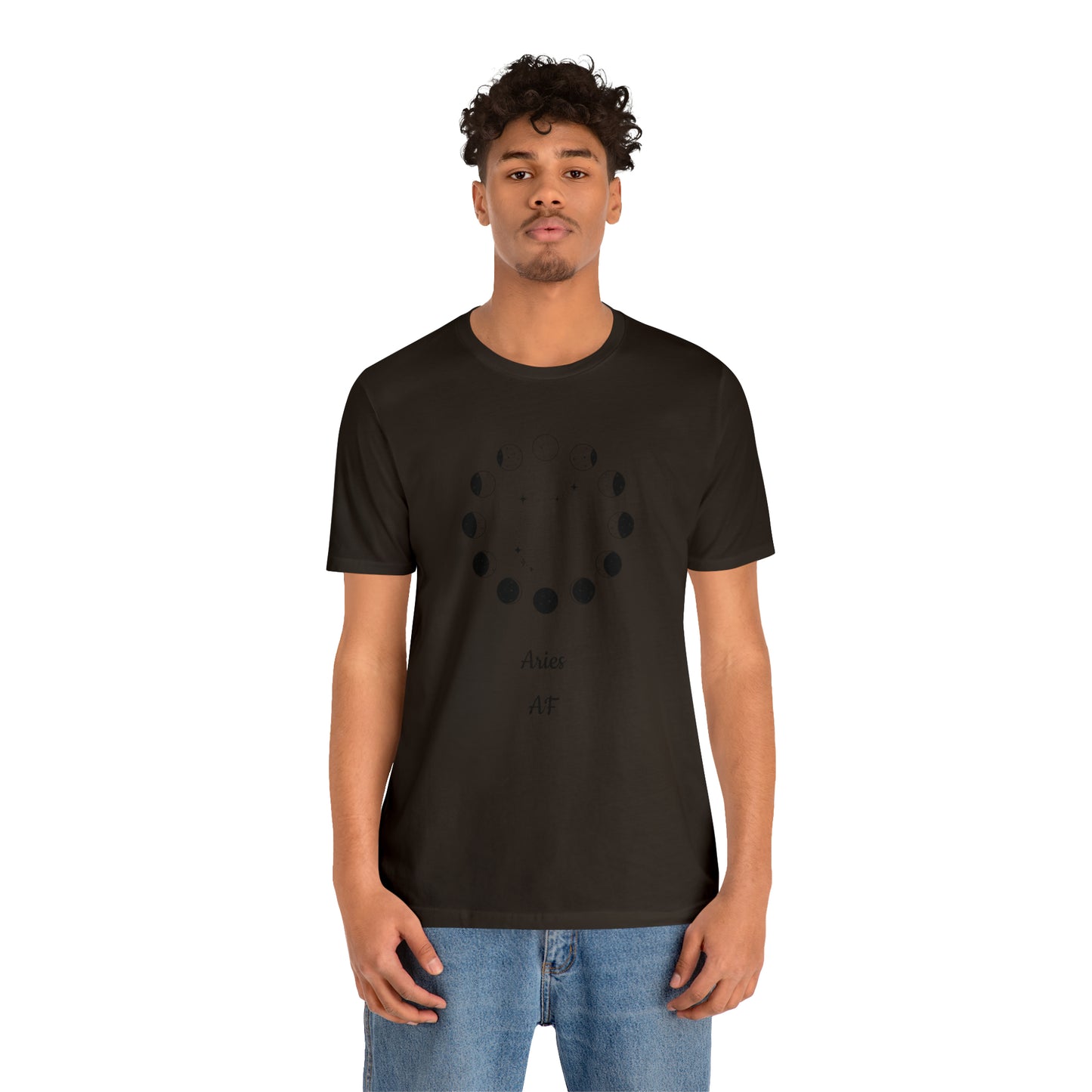 Aries Moon Cycle AF T-Shirt | Fun Aries T-Shirt | Zodiac T-Shirt | Zodiac Sign Shirt | Astrology | Star Sign | Unisex Jersey Short Sleeve Tee