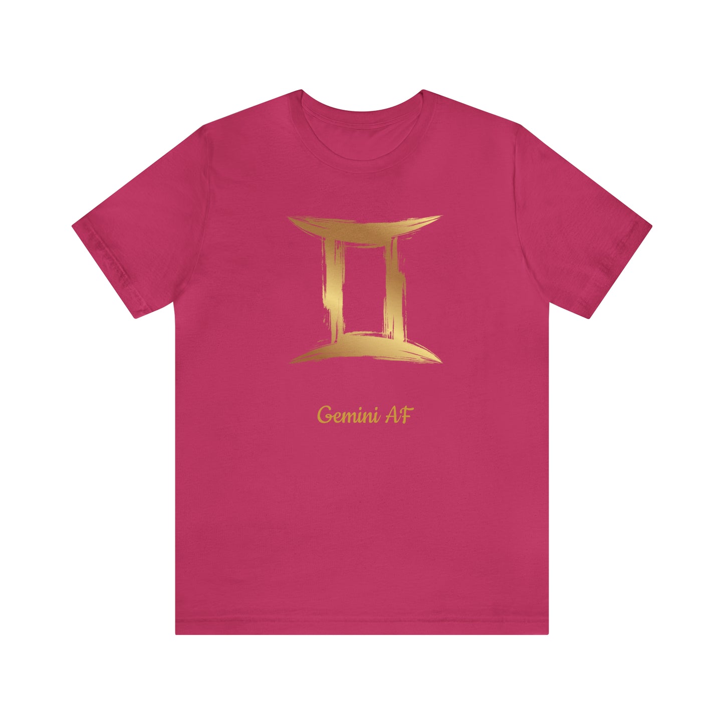 Gemini Symbol AF T-Shirt | Fun Gemini T-Shirt | Zodiac T-Shirt | Zodiac Sign Shirt | Astrology | Star Sign | Unisex Jersey Short Sleeve Tee