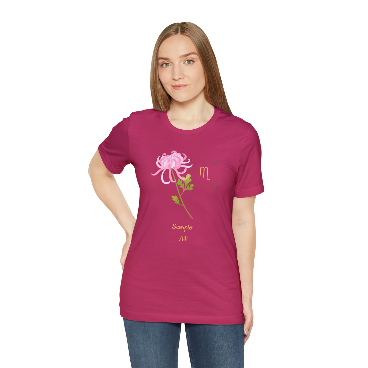 Scorpio Symbol & SignT-Shirt | Fun Scorpio T-Shirt | Zodiac T-Shirt | Zodiac Sign Shirt | Astrology | Star Sign | Unisex Jersey Short Sleeve Tee