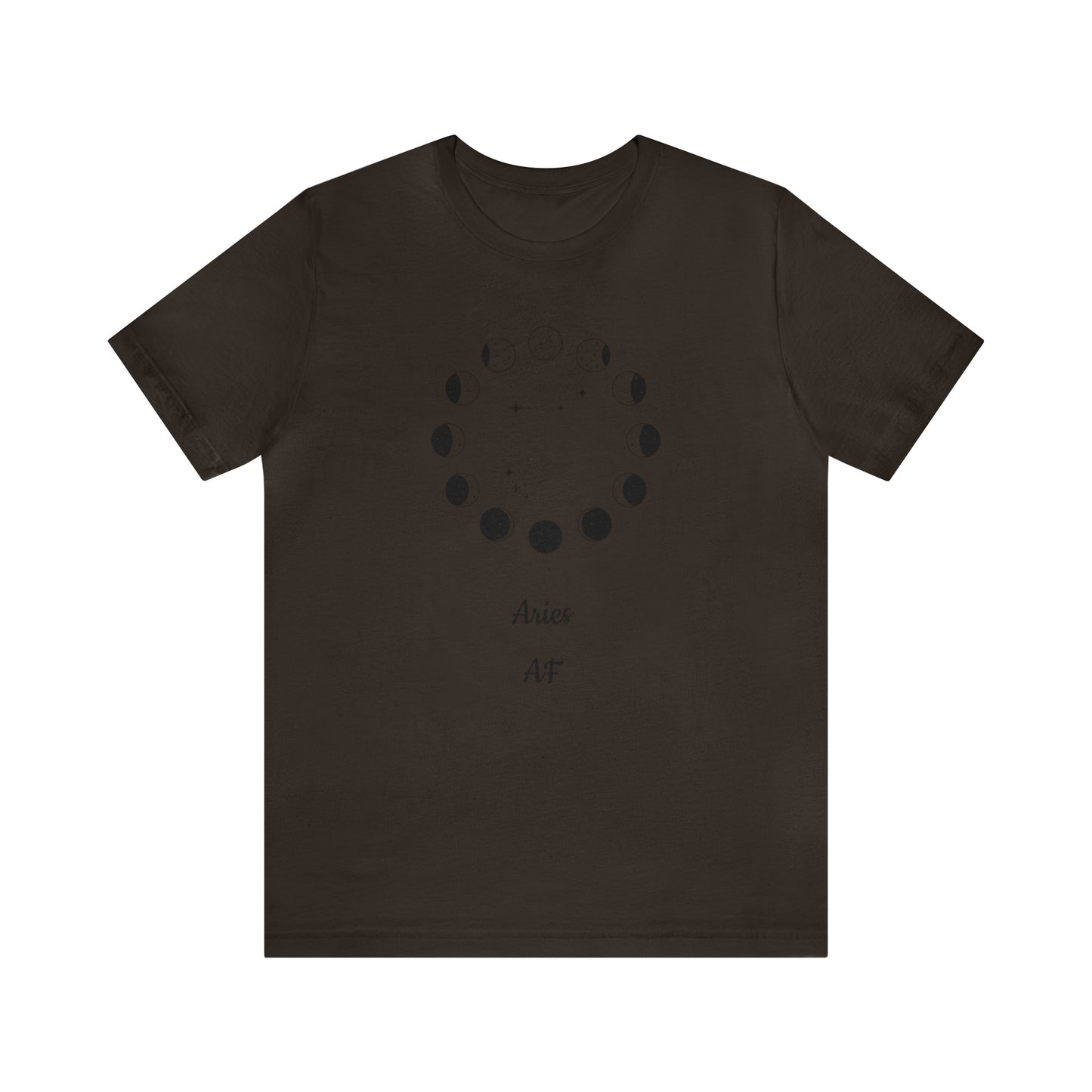 Aries Moon Cycle AF T-Shirt | Fun Aries T-Shirt | Zodiac T-Shirt | Zodiac Sign Shirt | Astrology | Star Sign | Unisex Jersey Short Sleeve Tee