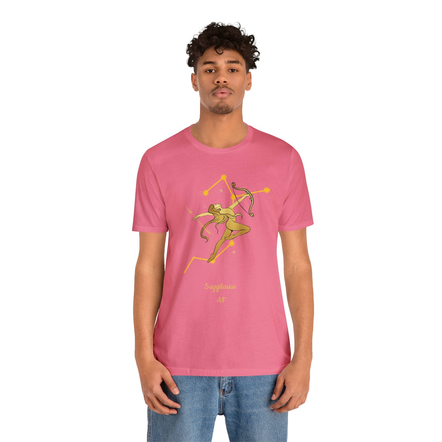 Sagittarius Nymph & Stars T-Shirt | Fun Sagittarius T-Shirt | Zodiac T-Shirt | Zodiac Sign Shirt | Astrology | Star Sign | Unisex Jersey Short Sleeve Tee