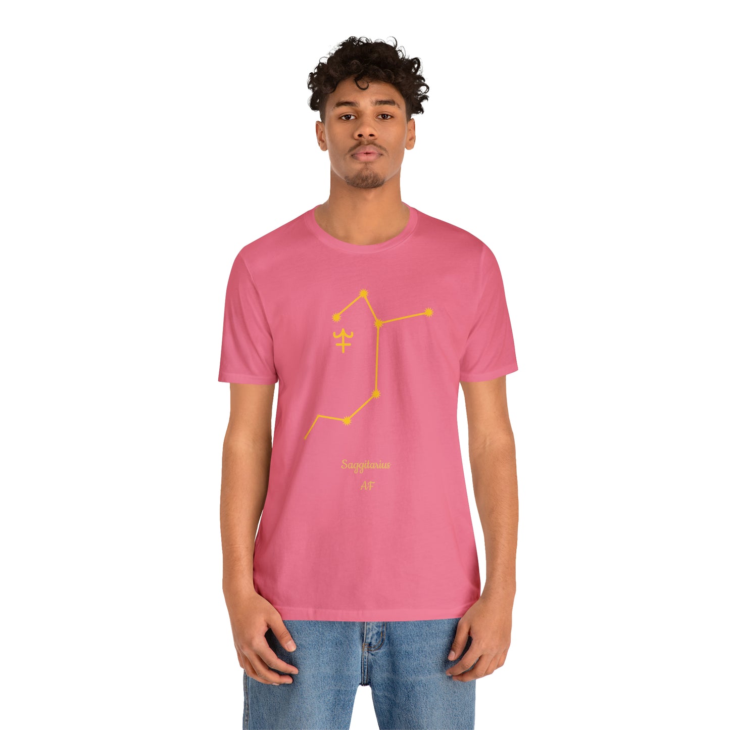 Sagittarius Symbol & Stars AF T-Shirt | Fun Sagittarius T-Shirt | Zodiac T-Shirt | Zodiac Sign Shirt | Astrology | Star Sign | Unisex Jersey Short Sleeve Tee