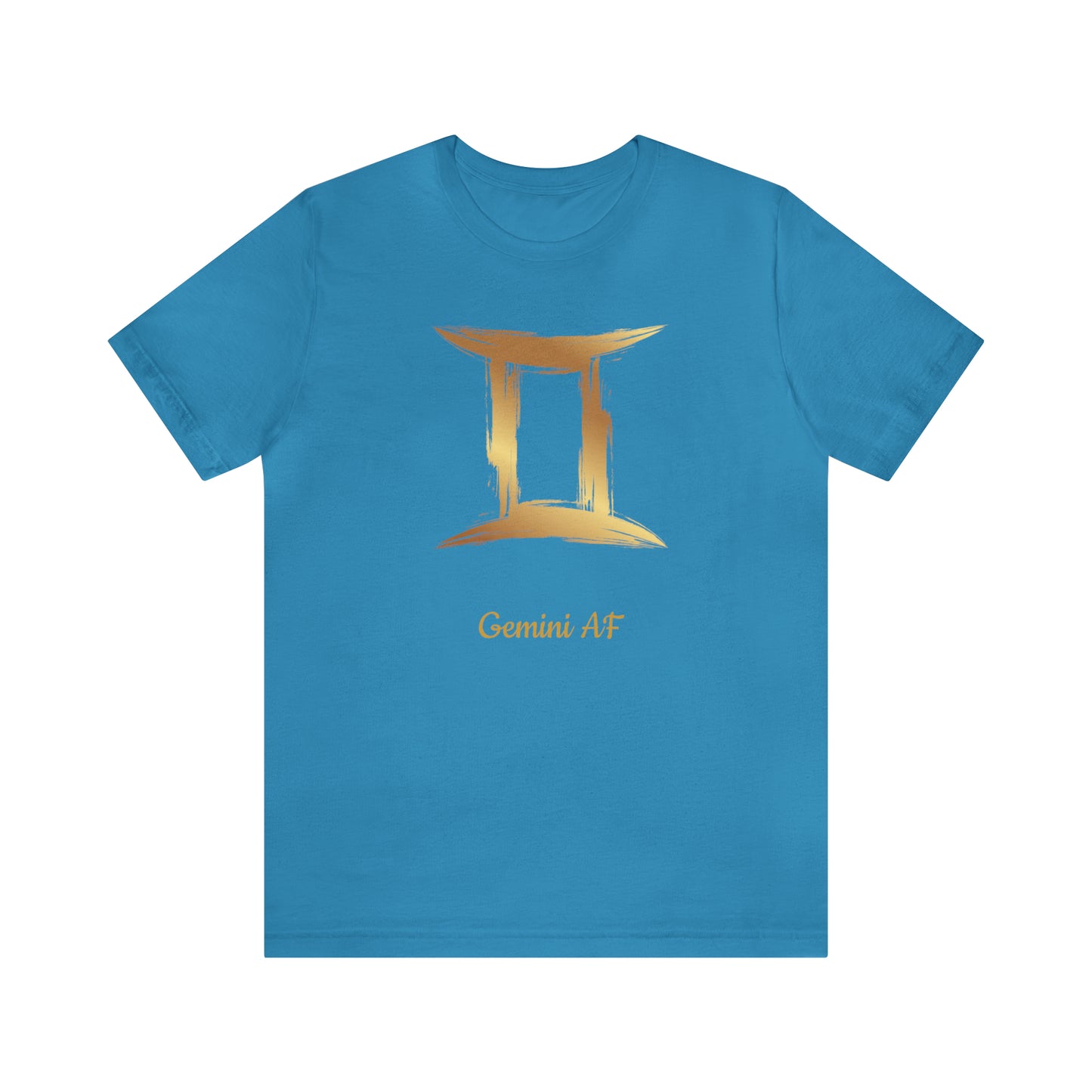 Gemini Symbol AF T-Shirt | Fun Gemini T-Shirt | Zodiac T-Shirt | Zodiac Sign Shirt | Astrology | Star Sign | Unisex Jersey Short Sleeve Tee