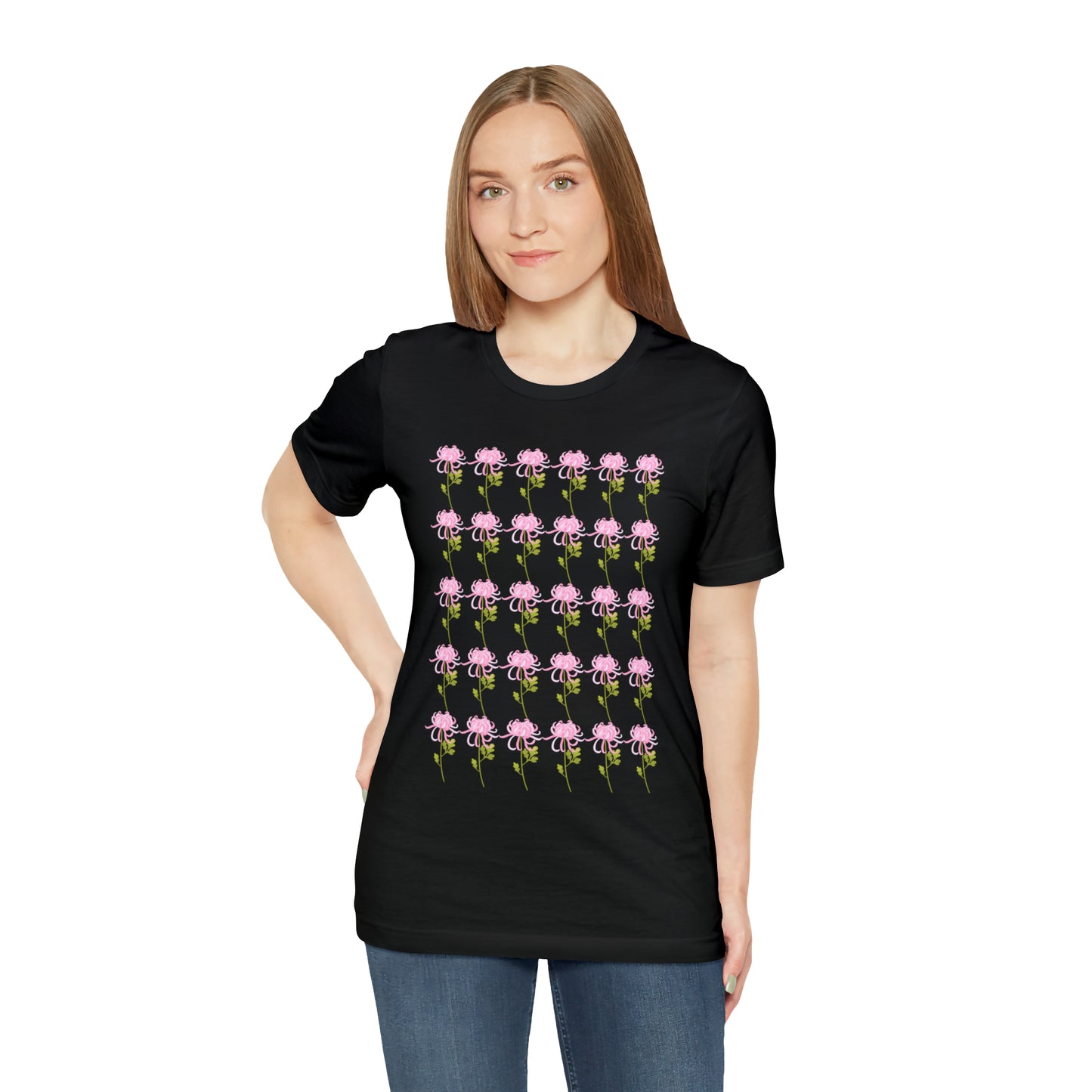Scorpio Small Flower Pattern T-Shirt | Fun Scorpio T-Shirt | Zodiac T-Shirt | Zodiac Sign Shirt | Astrology | Star Sign | Unisex Jersey Short Sleeve Tee