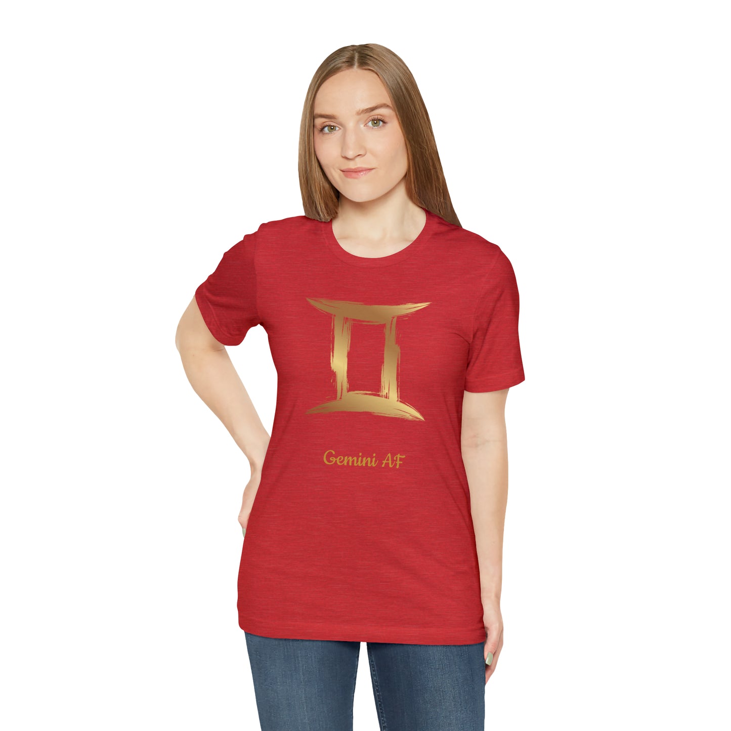 Gemini Symbol AF T-Shirt | Fun Gemini T-Shirt | Zodiac T-Shirt | Zodiac Sign Shirt | Astrology | Star Sign | Unisex Jersey Short Sleeve Tee