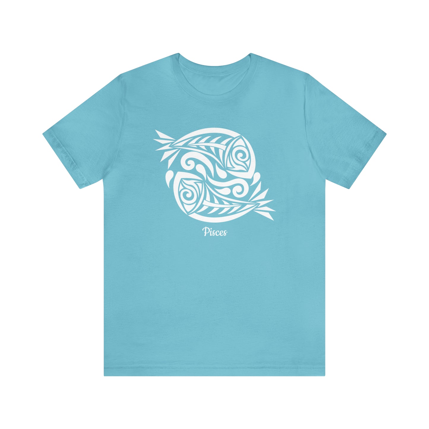 Pisces White Fish T-Shirt | Fun Pisces T-Shirt | Zodiac T-Shirt | Zodiac Sign Shirt | Astrology | Star Sign | Unisex Jersey Short Sleeve Tee