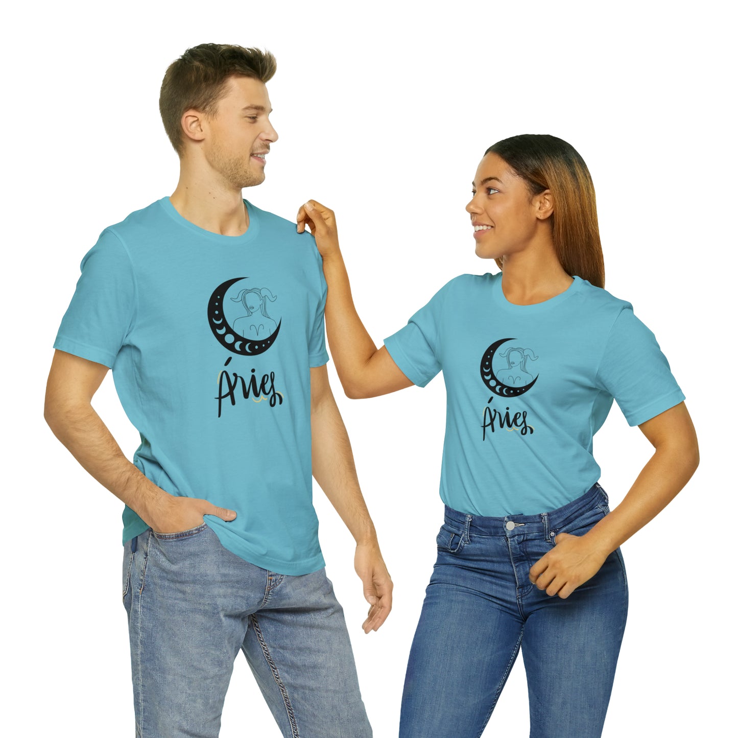 Aries Moon Goddess AF T-Shirt | Fun Aries T-Shirt | Zodiac T-Shirt | Zodiac Sign Shirt | Astrology | Star Sign | Unisex Jersey Short Sleeve Tee