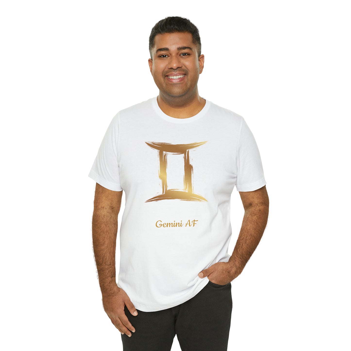 Gemini Symbol AF T-Shirt | Fun Gemini T-Shirt | Zodiac T-Shirt | Zodiac Sign Shirt | Astrology | Star Sign | Unisex Jersey Short Sleeve Tee