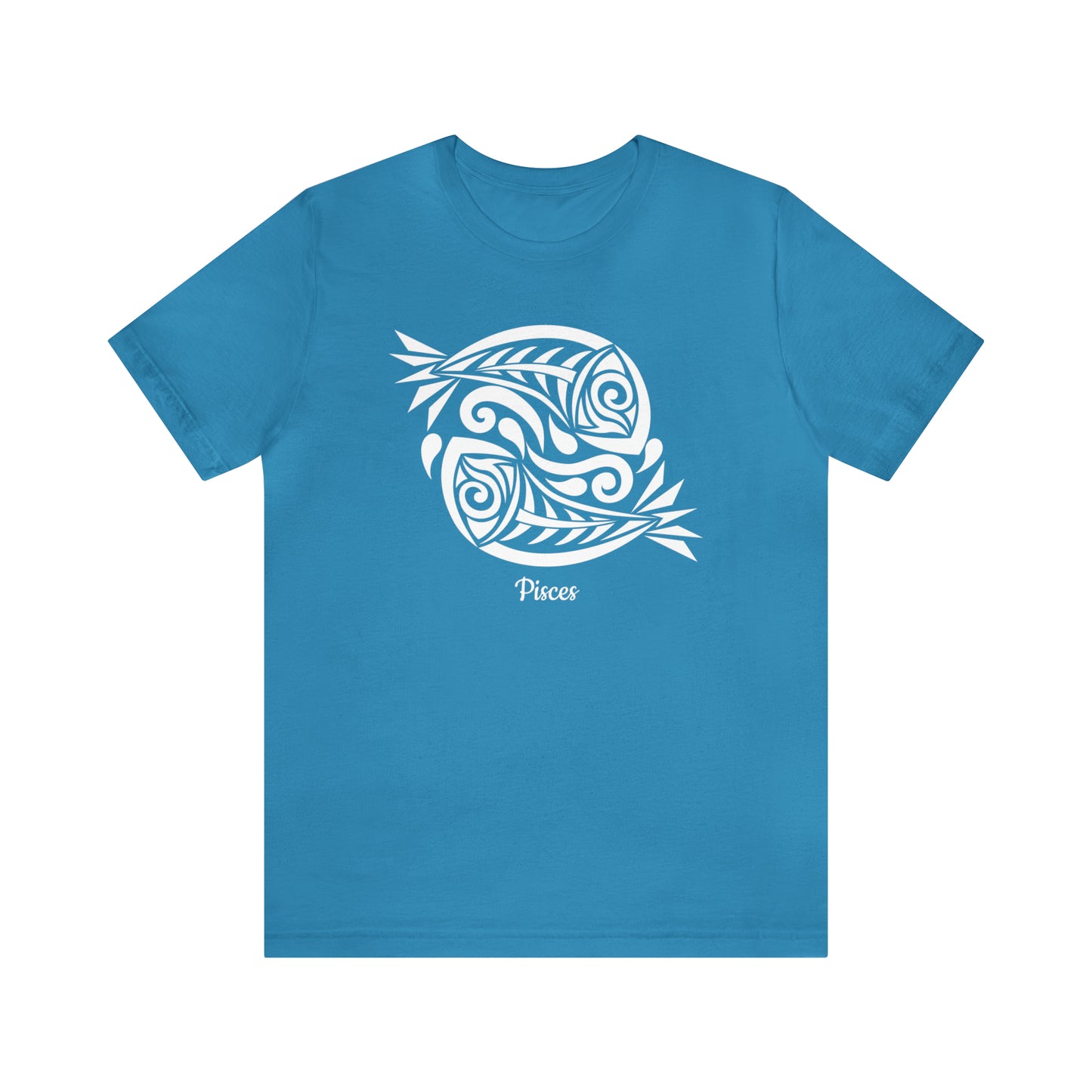 Pisces White Fish T-Shirt | Fun Pisces T-Shirt | Zodiac T-Shirt | Zodiac Sign Shirt | Astrology | Star Sign | Unisex Jersey Short Sleeve Tee