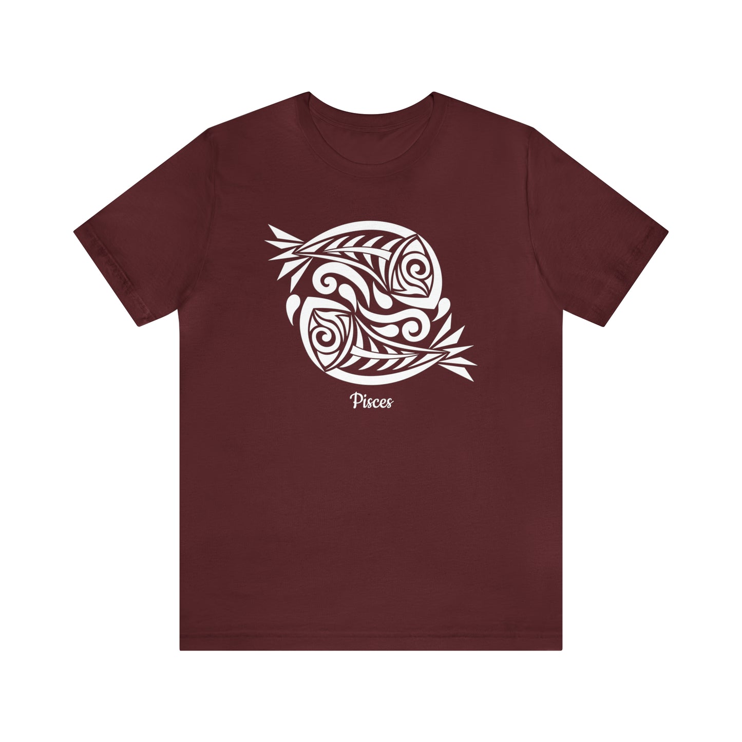 Pisces White Fish T-Shirt | Fun Pisces T-Shirt | Zodiac T-Shirt | Zodiac Sign Shirt | Astrology | Star Sign | Unisex Jersey Short Sleeve Tee