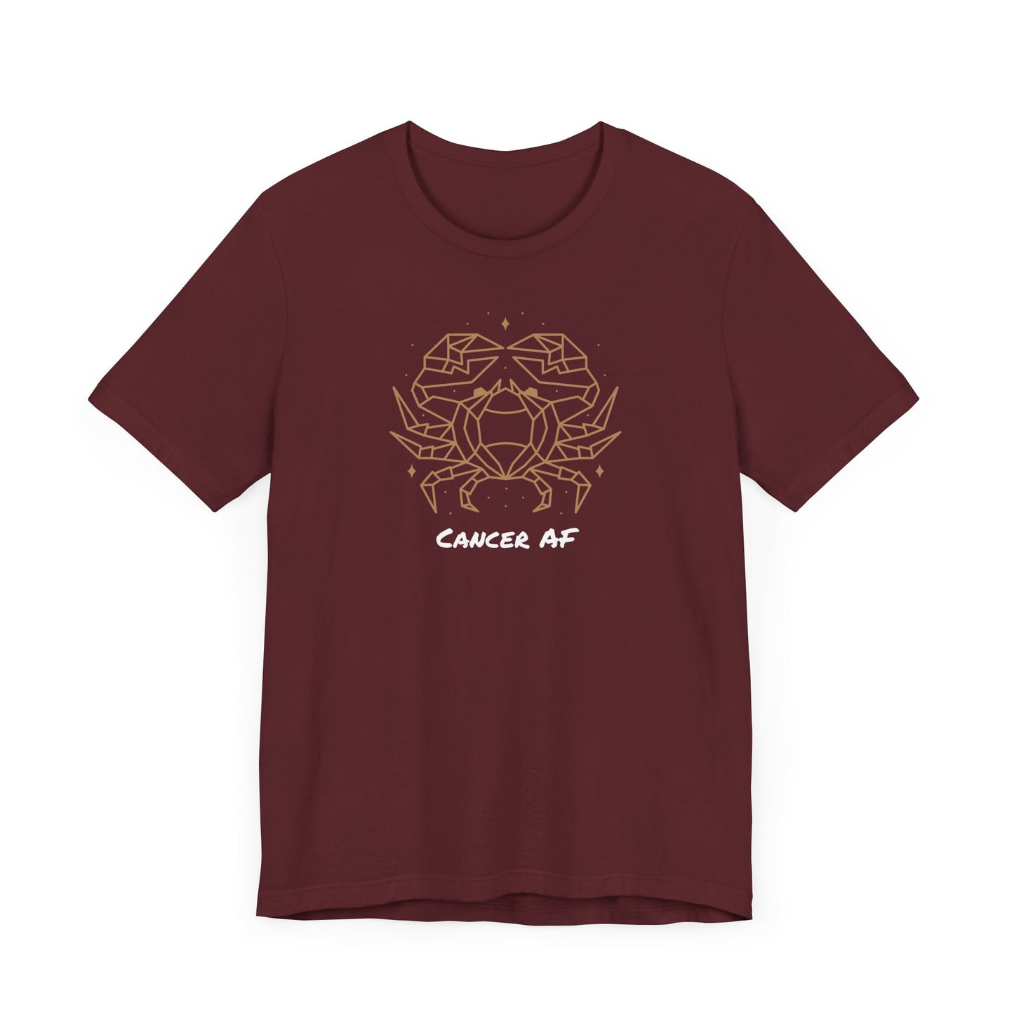 Cancer Star Crab AF T-Shirt | Fun Cancer T-Shirt | Zodiac T-Shirt | Zodiac Sign Shirt | Astrology | Star Sign | Unisex Jersey Short Sleeve Tee