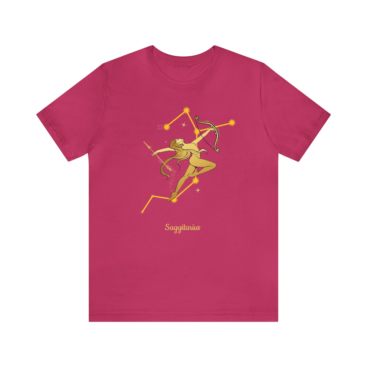 Sagittarius Nymph & Stars T-Shirt | Fun Sagittarius T-Shirt | Zodiac T-Shirt | Zodiac Sign Shirt | Astrology | Star Sign | Unisex Jersey Short Sleeve Tee
