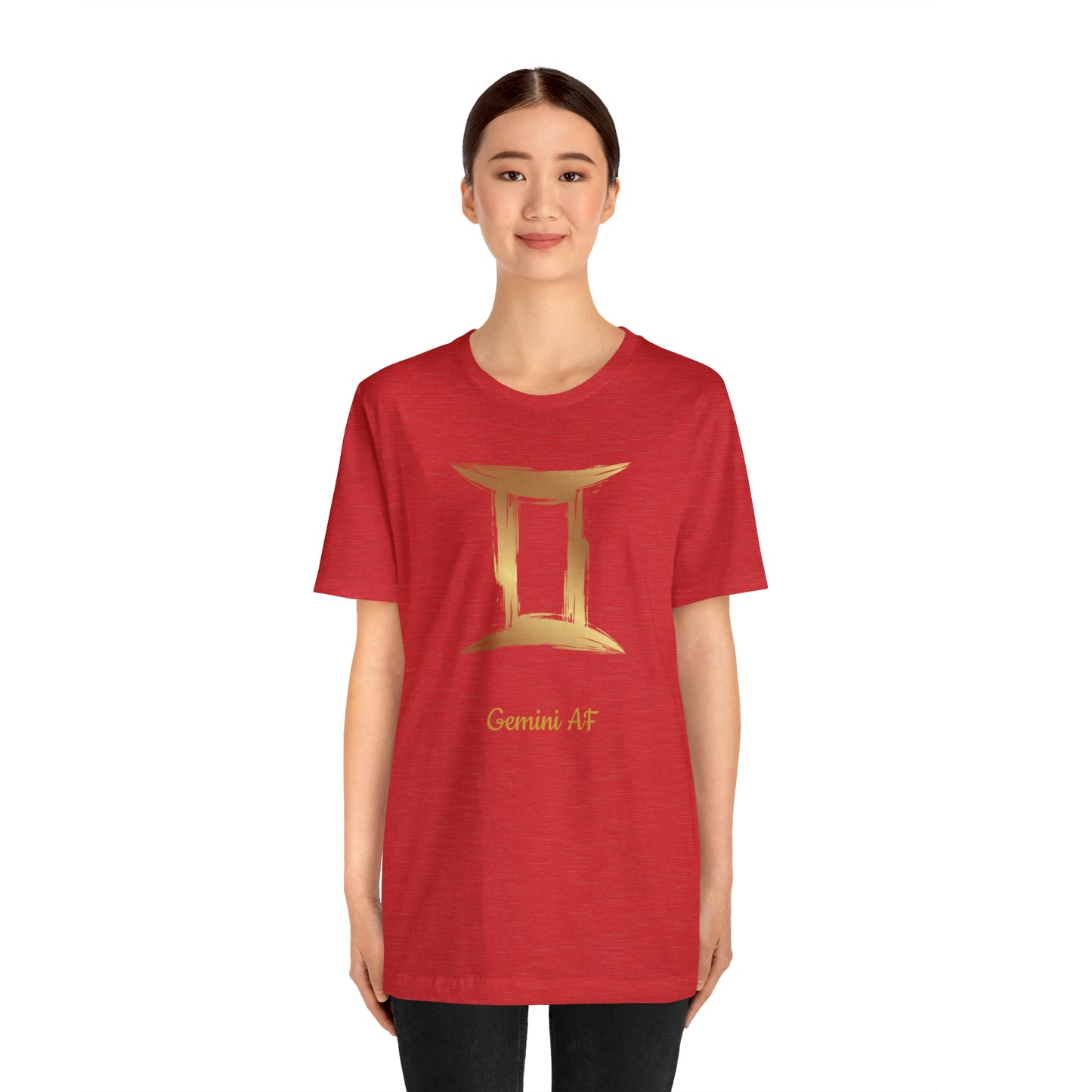Gemini Symbol AF T-Shirt | Fun Gemini T-Shirt | Zodiac T-Shirt | Zodiac Sign Shirt | Astrology | Star Sign | Unisex Jersey Short Sleeve Tee