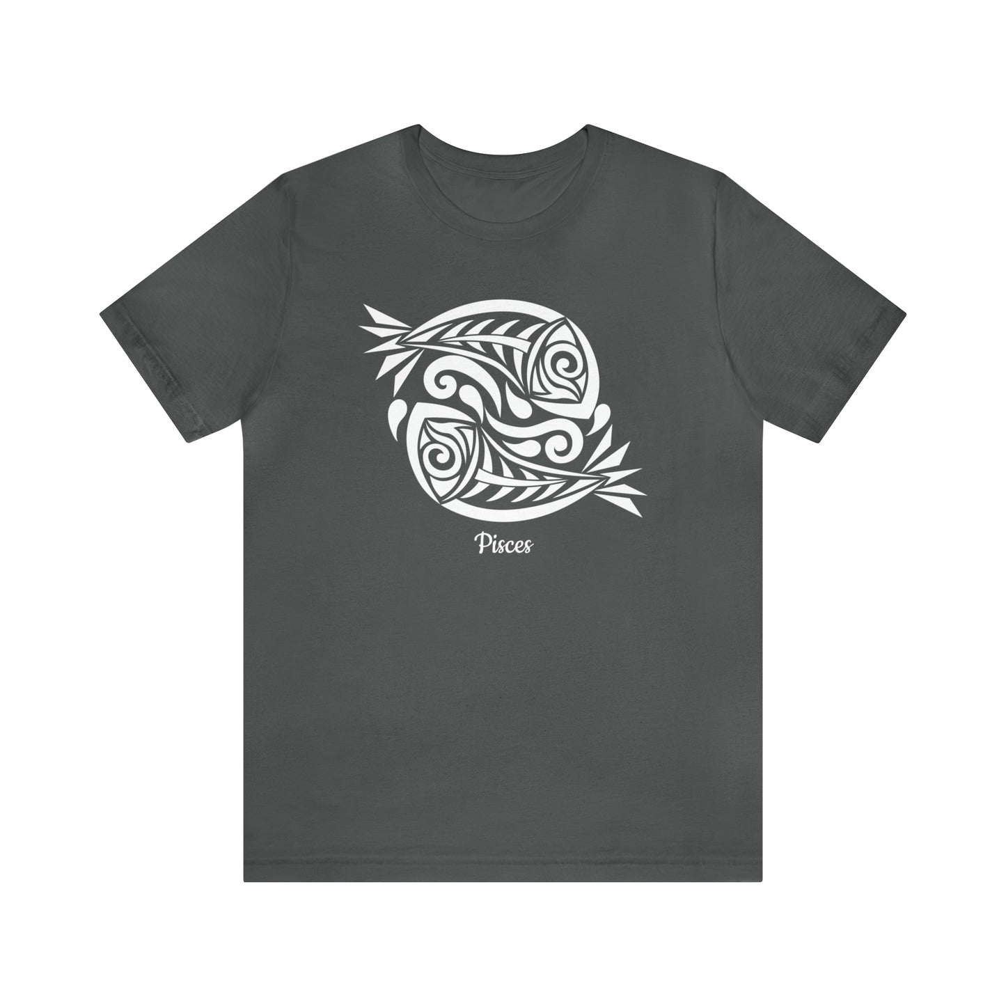 Pisces White Fish T-Shirt | Fun Pisces T-Shirt | Zodiac T-Shirt | Zodiac Sign Shirt | Astrology | Star Sign | Unisex Jersey Short Sleeve Tee