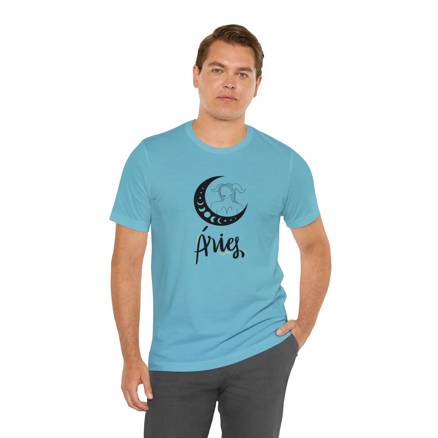 Aries Moon Goddess AF T-Shirt | Fun Aries T-Shirt | Zodiac T-Shirt | Zodiac Sign Shirt | Astrology | Star Sign | Unisex Jersey Short Sleeve Tee