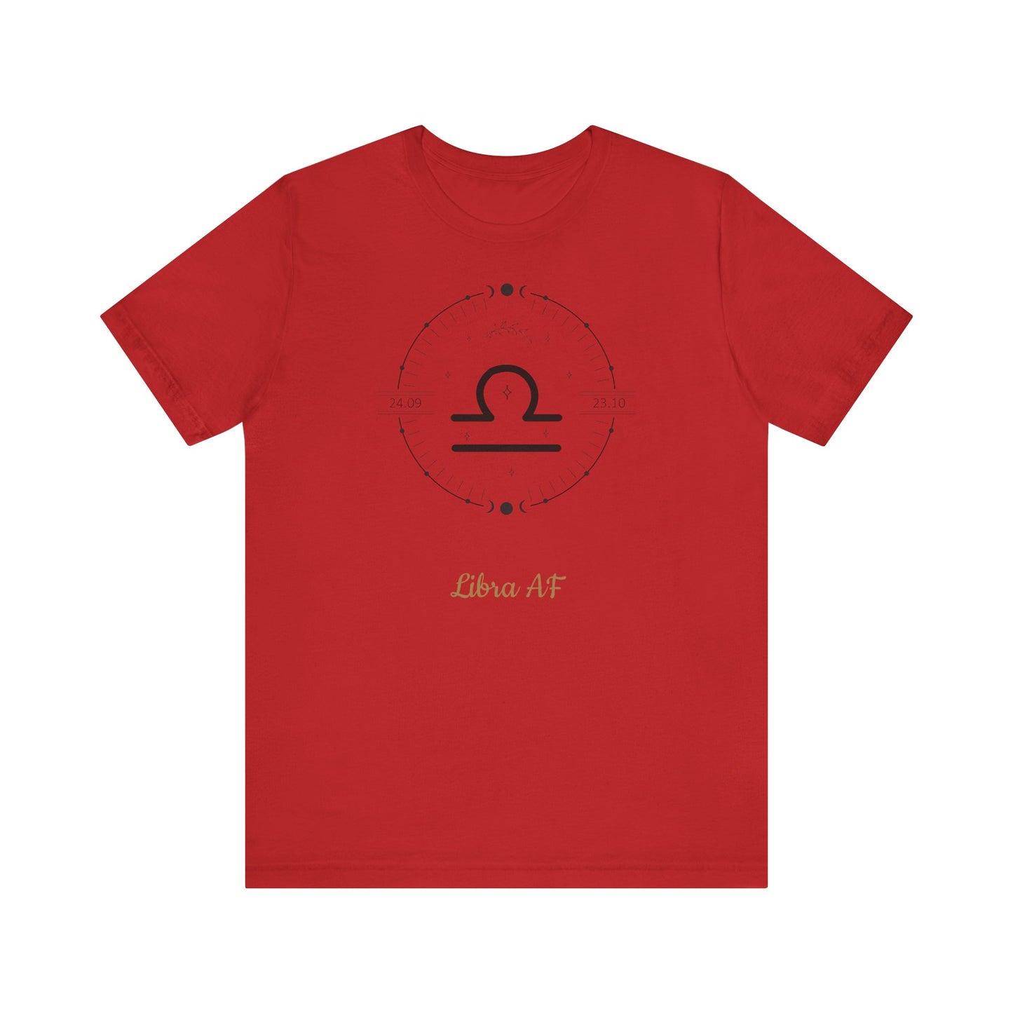 Libra AF Black Symbol T-Shirt | Fun Libra T-Shirt | Zodiac T-Shirt | Zodiac Sign Shirt | Astrology | Star Sign | Unisex Jersey Short Sleeve Tee