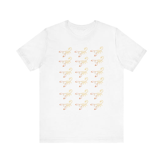 Scorpio Symbol Pattern T-Shirt | Fun Scorpio T-Shirt | Zodiac T-Shirt | Zodiac Sign Shirt | Astrology | Star Sign | Unisex Jersey Short Sleeve Tee