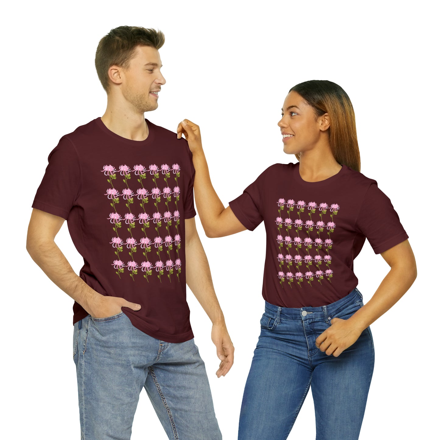 Scorpio Small Flower Pattern T-Shirt | Fun Scorpio T-Shirt | Zodiac T-Shirt | Zodiac Sign Shirt | Astrology | Star Sign | Unisex Jersey Short Sleeve Tee