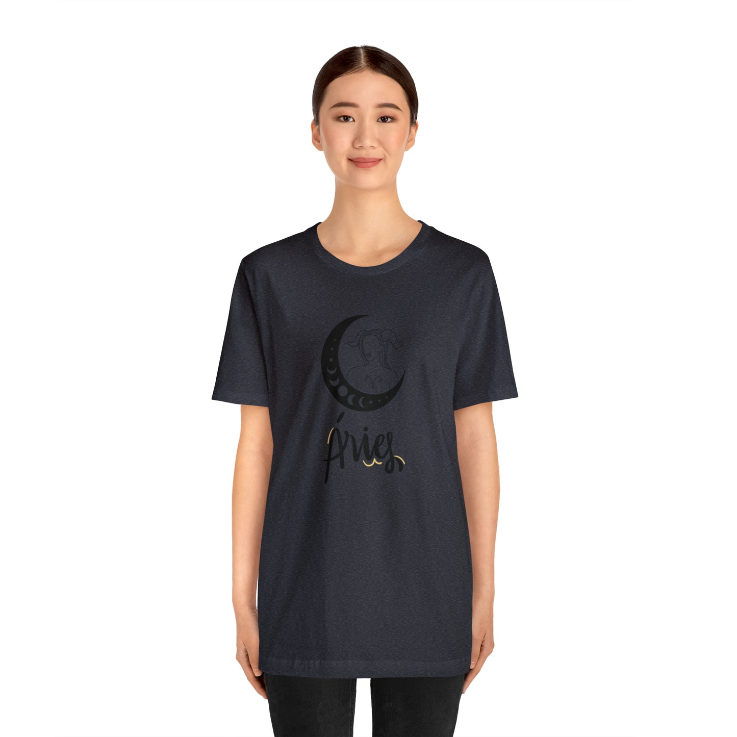 Aries Moon Goddess AF T-Shirt | Fun Aries T-Shirt | Zodiac T-Shirt | Zodiac Sign Shirt | Astrology | Star Sign | Unisex Jersey Short Sleeve Tee